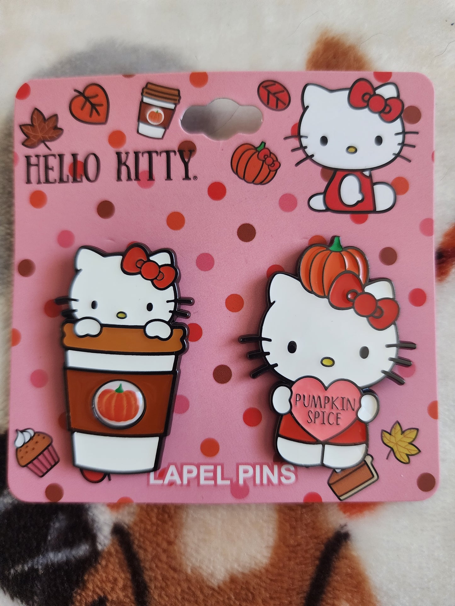 Hello Kitty Pumpkin Spice Latte Pin Set