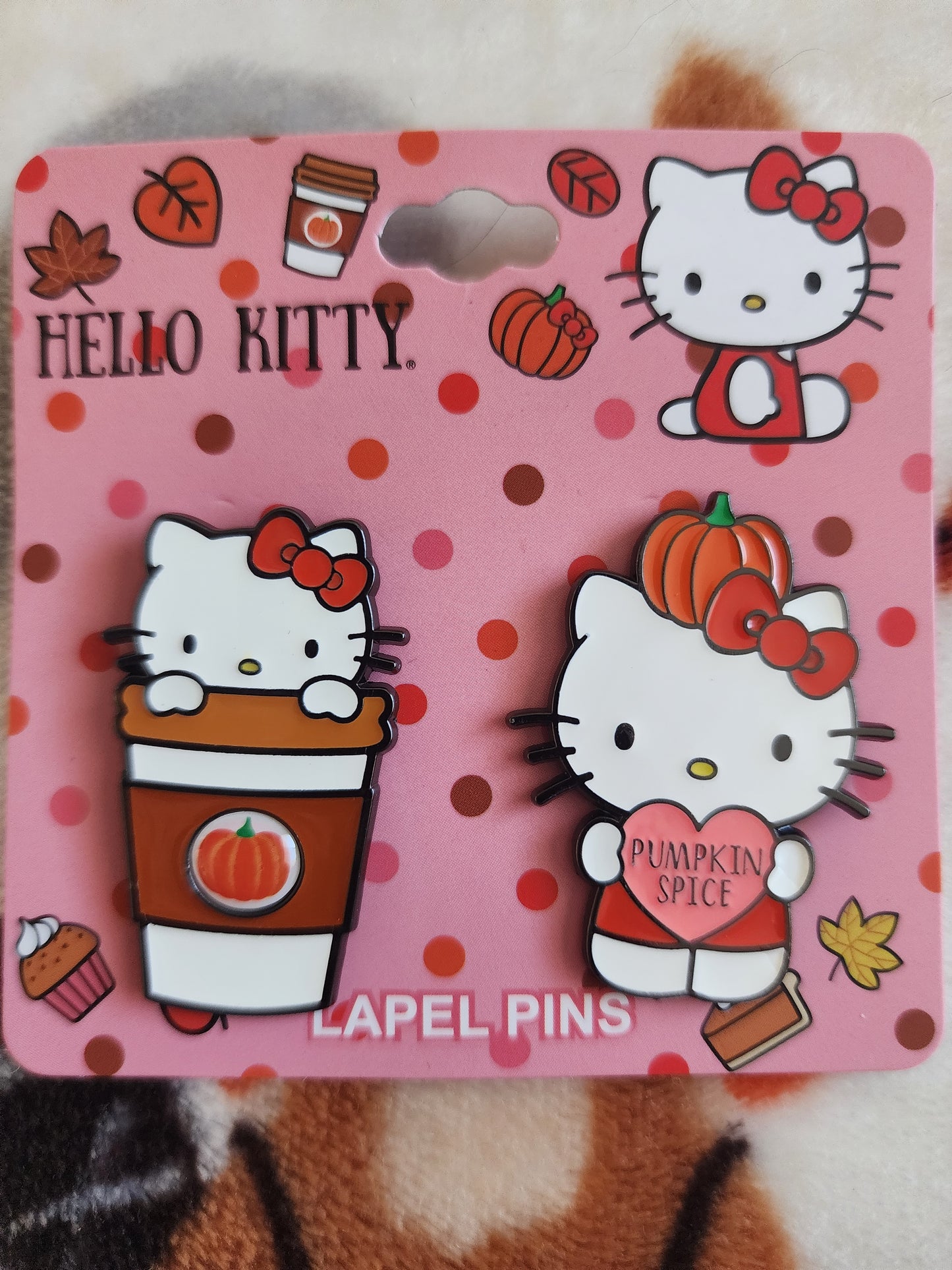 Hello Kitty Pumpkin Spice Latte Pin Set
