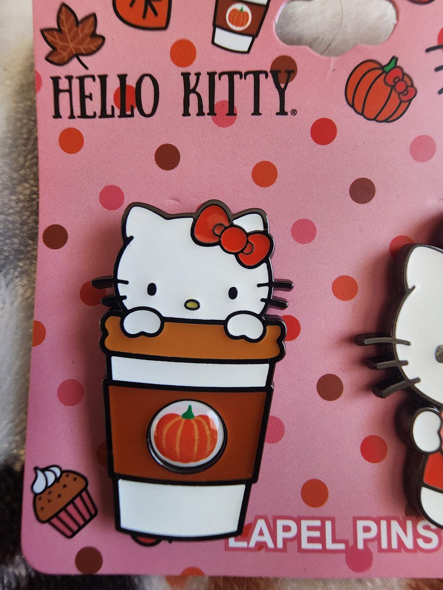 Hello Kitty Pumpkin Spice Latte Pin Set