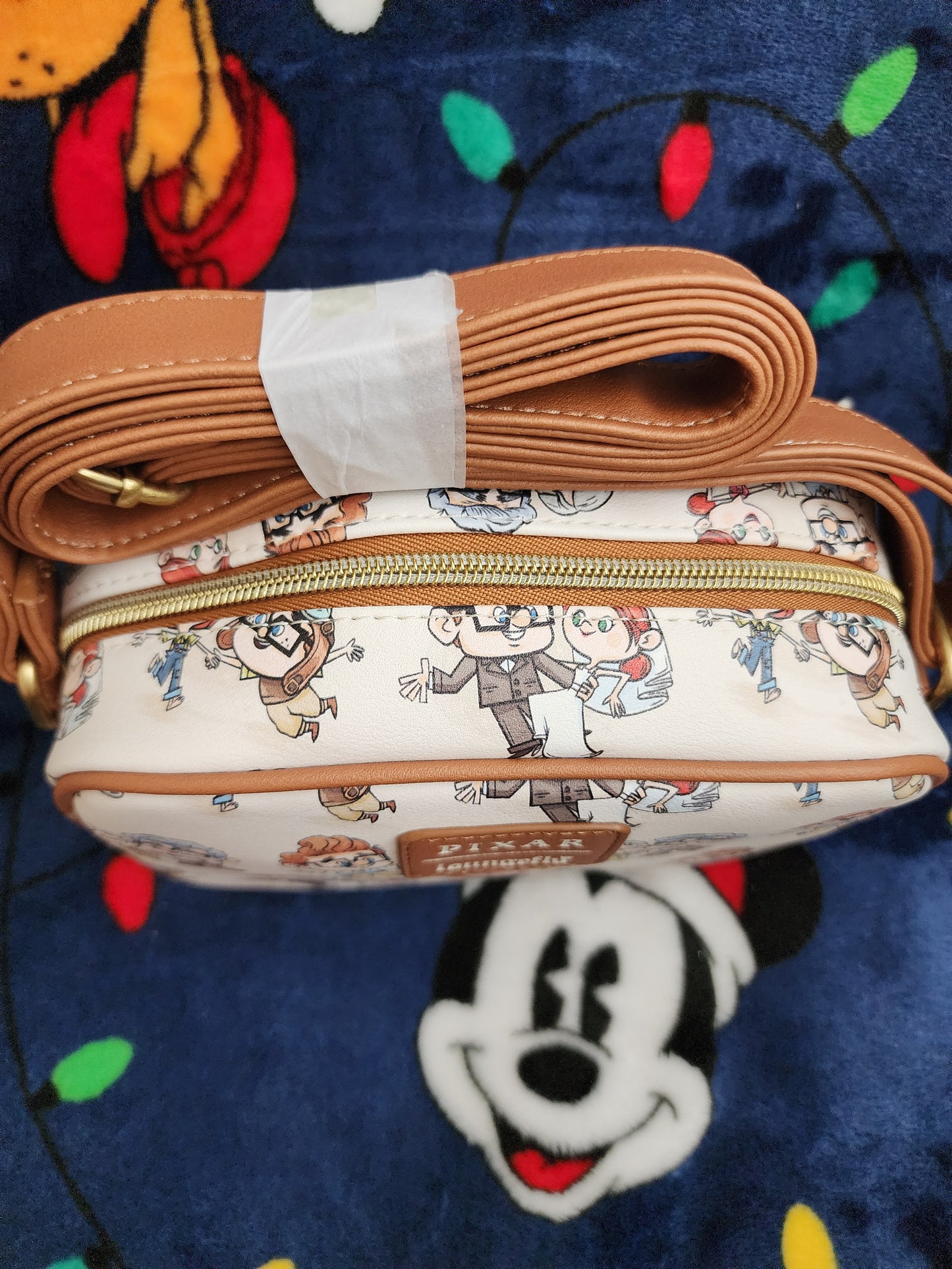 Loungefly Disney Pixar Up Carl & Ellie Through the Years Crossbody Bag