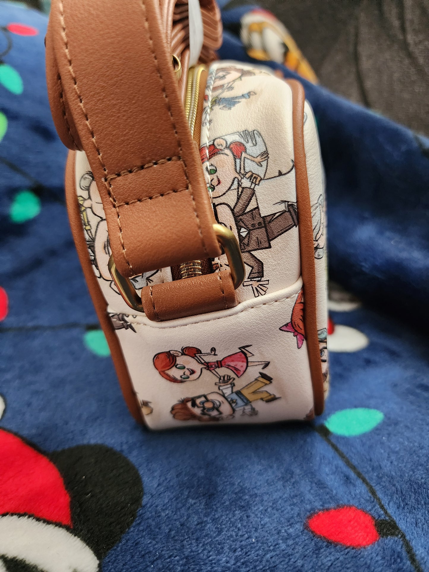 Loungefly Disney Pixar Up Carl & Ellie Through the Years Crossbody Bag