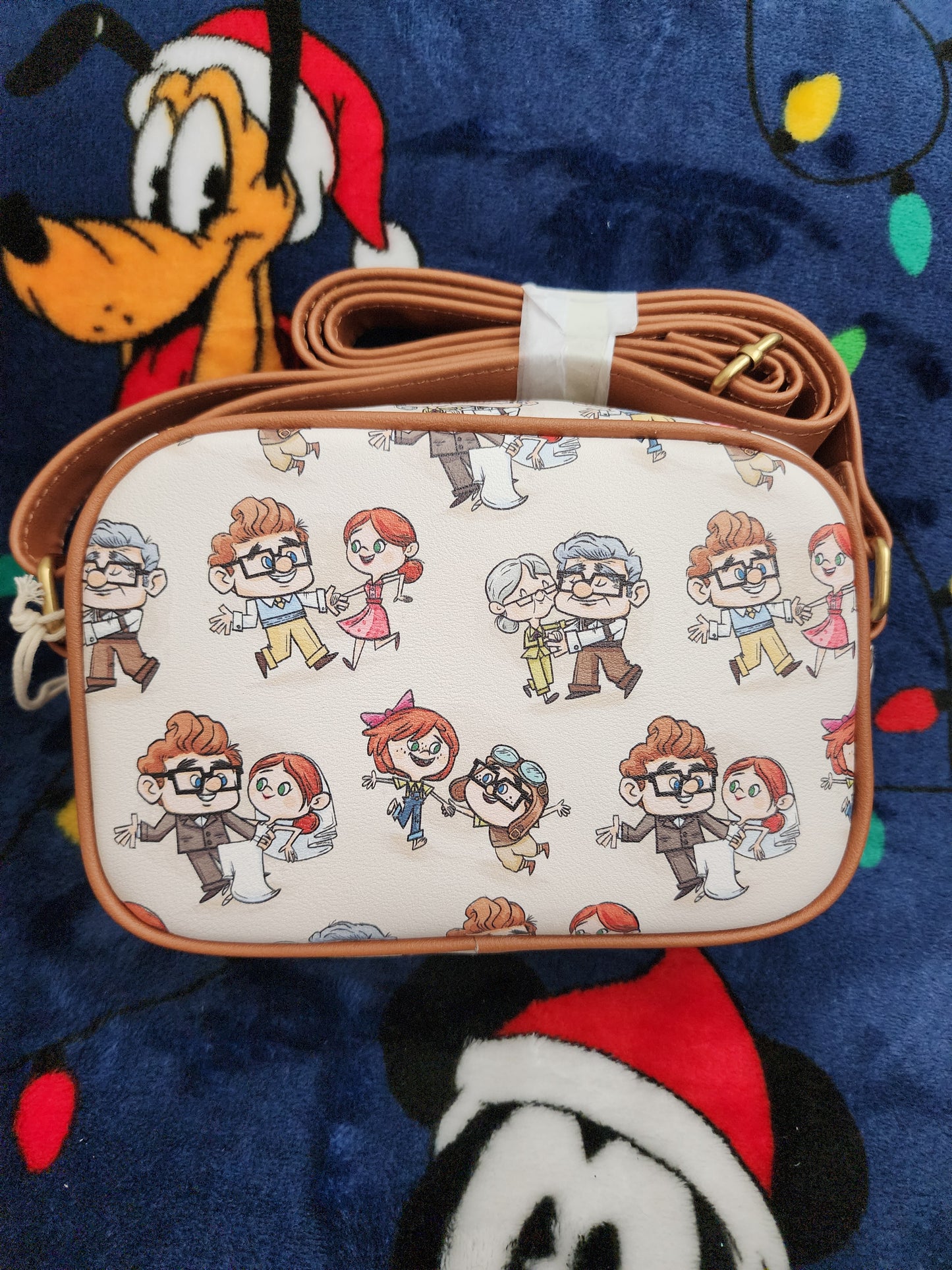 Loungefly Disney Pixar Up Carl & Ellie Through the Years Crossbody Bag