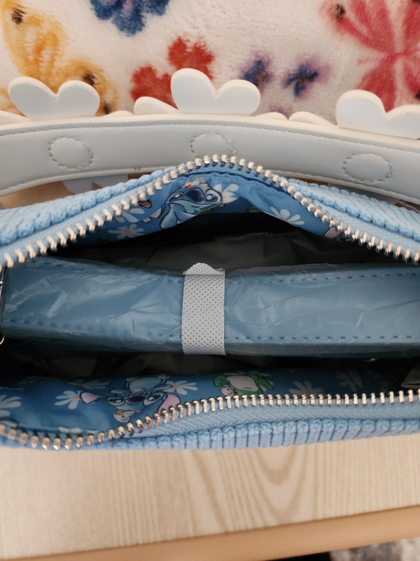 Loungefly Disney Stitch Face Corduroy Crossbody Bag