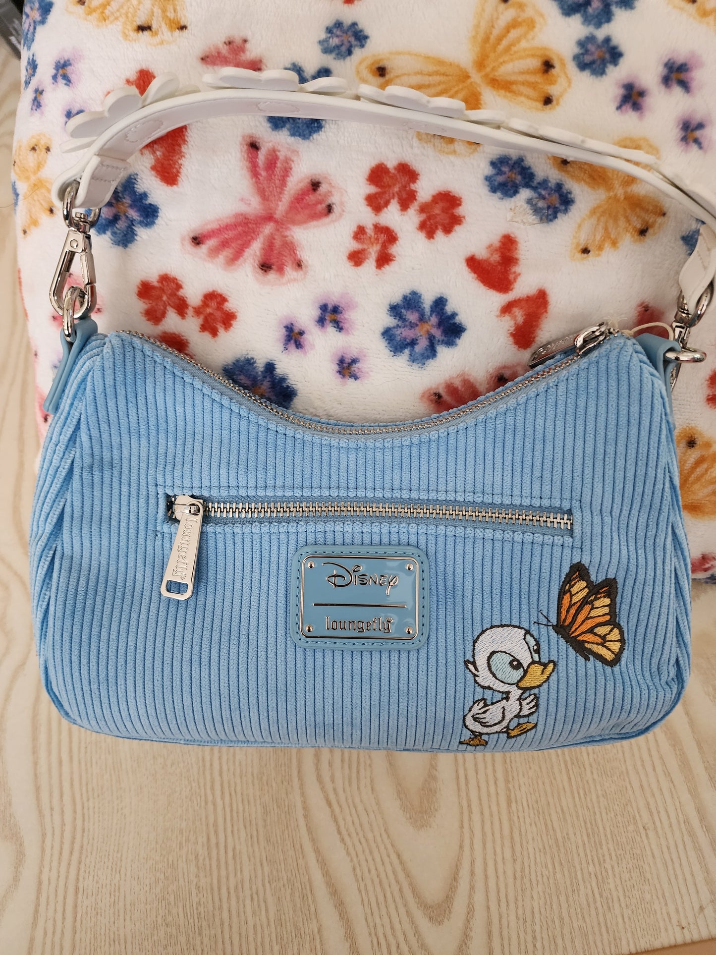 Loungefly Disney Stitch Face Corduroy Crossbody Bag