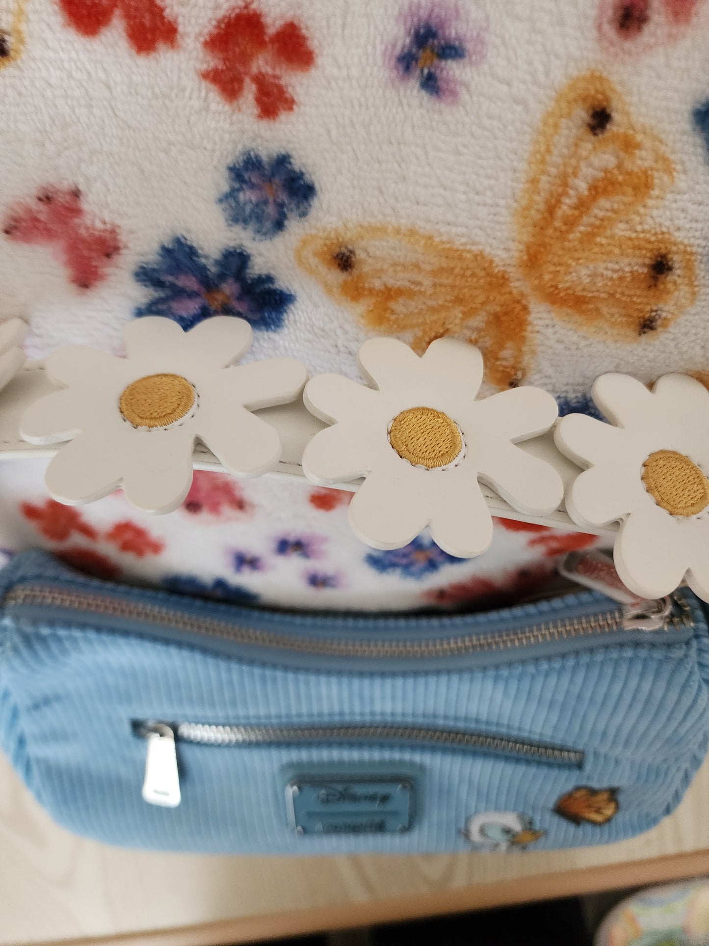 Loungefly Disney Stitch Face Corduroy Crossbody Bag