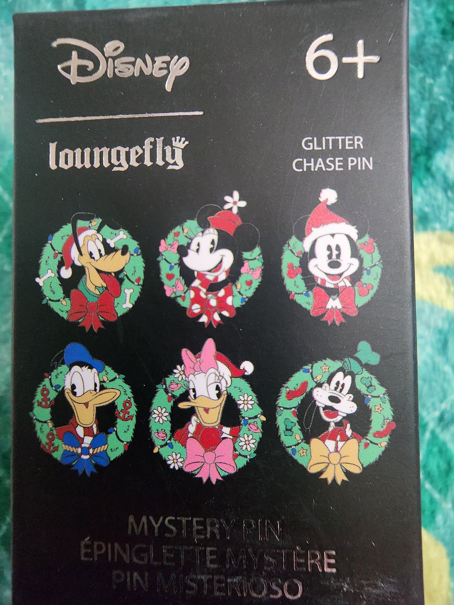 Loungefly Disney Mickey and Friends Christmas Wreath Mystery Pins