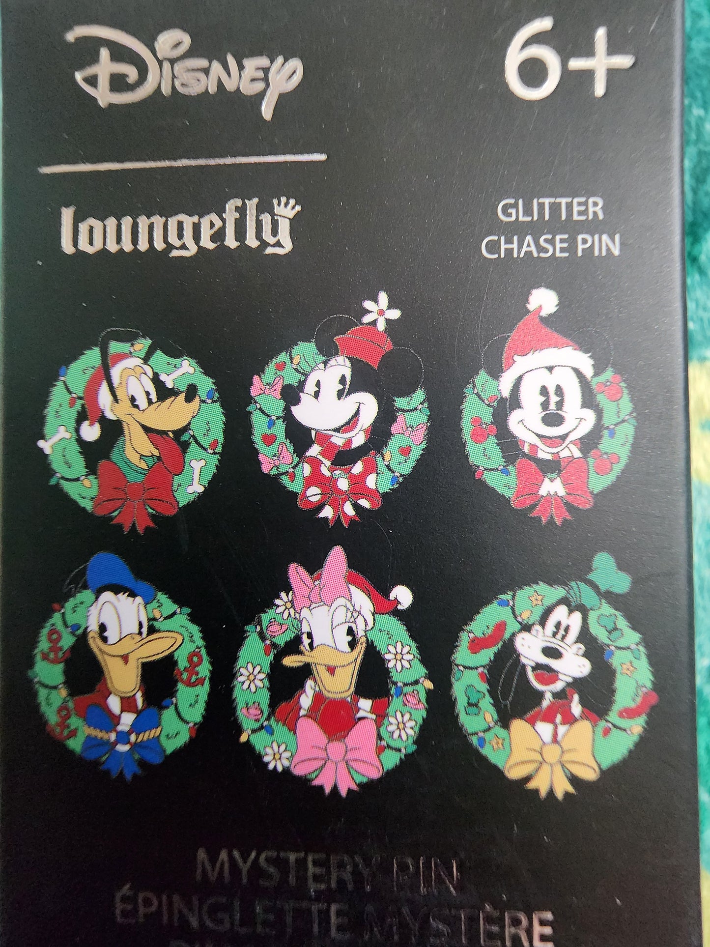 Loungefly Disney Mickey and Friends Christmas Wreath Mystery Pins
