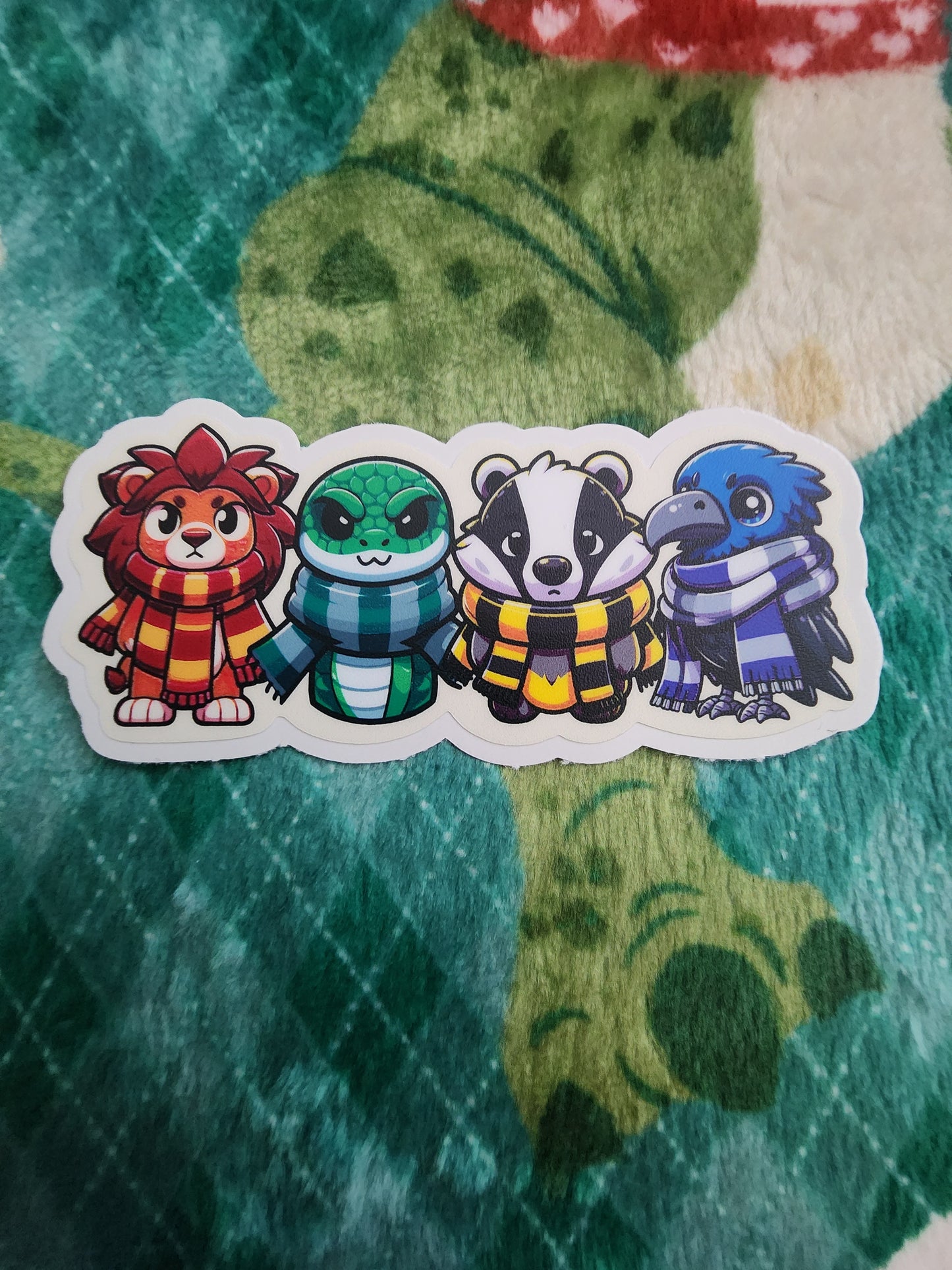 Harry Potter Hogwarts School's 4 Houses Mascots and Colors Sticker