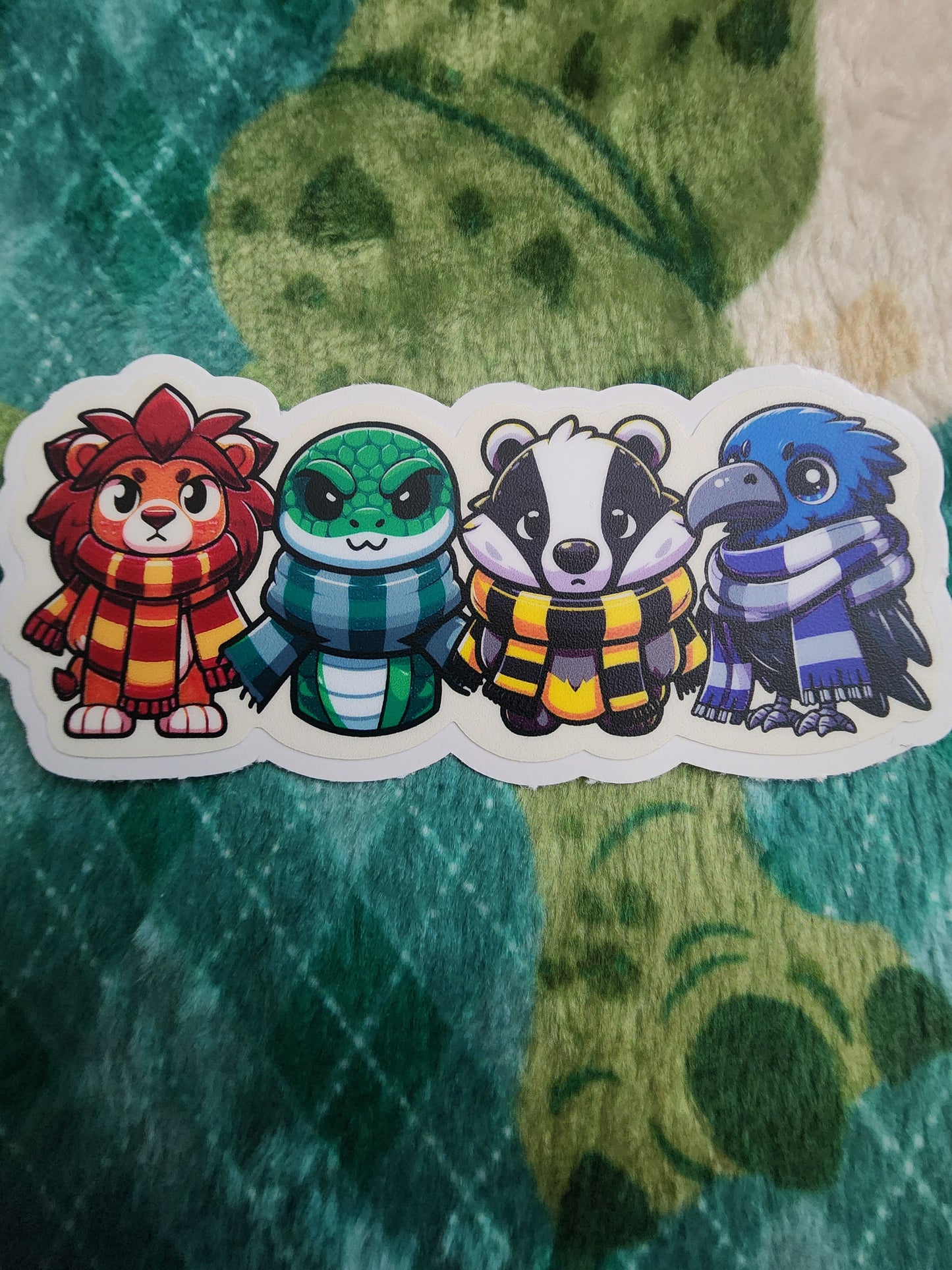 Harry Potter Hogwarts School's 4 Houses Mascots and Colors Sticker