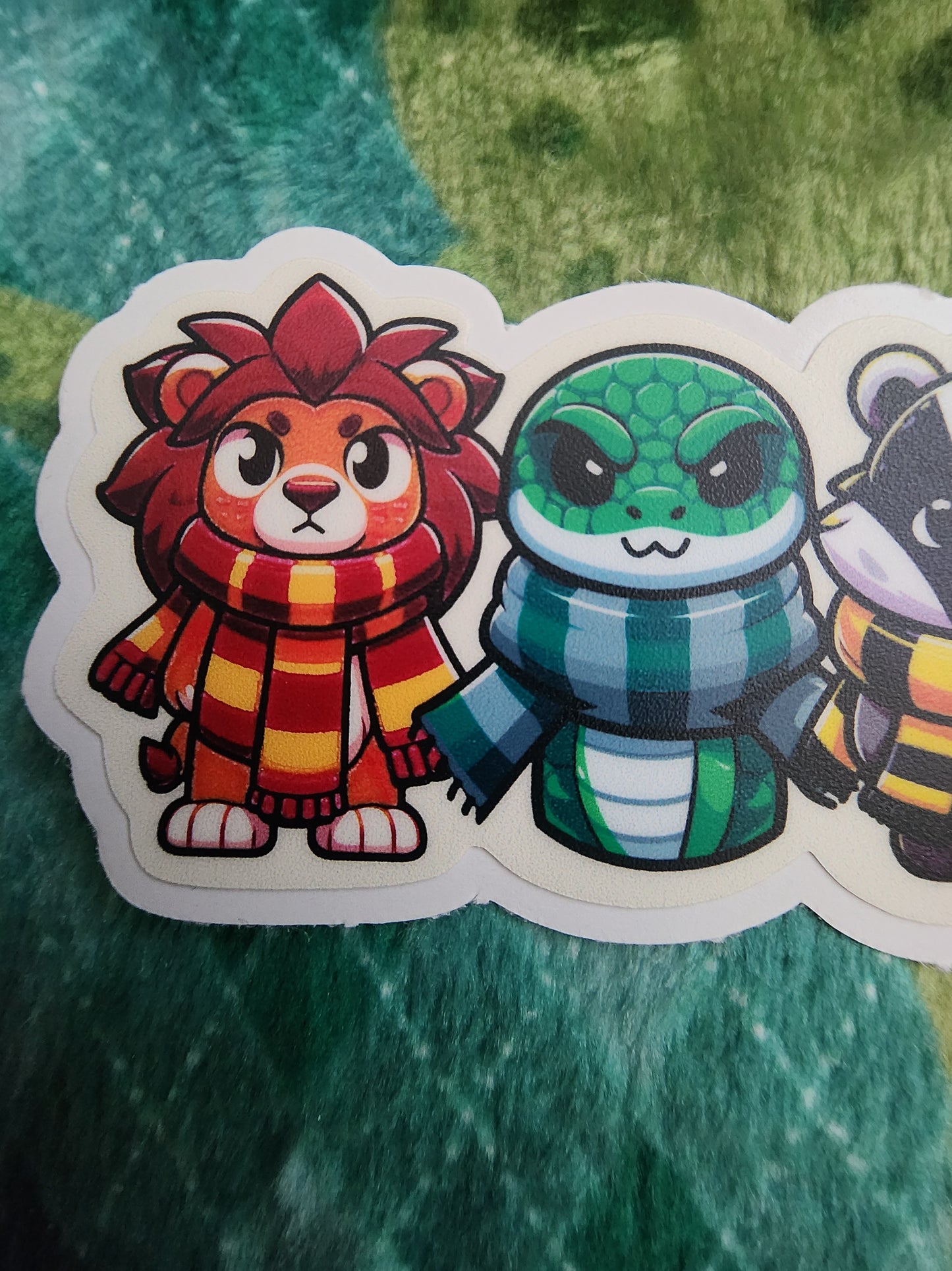 Harry Potter Hogwarts School's 4 Houses Mascots and Colors Sticker