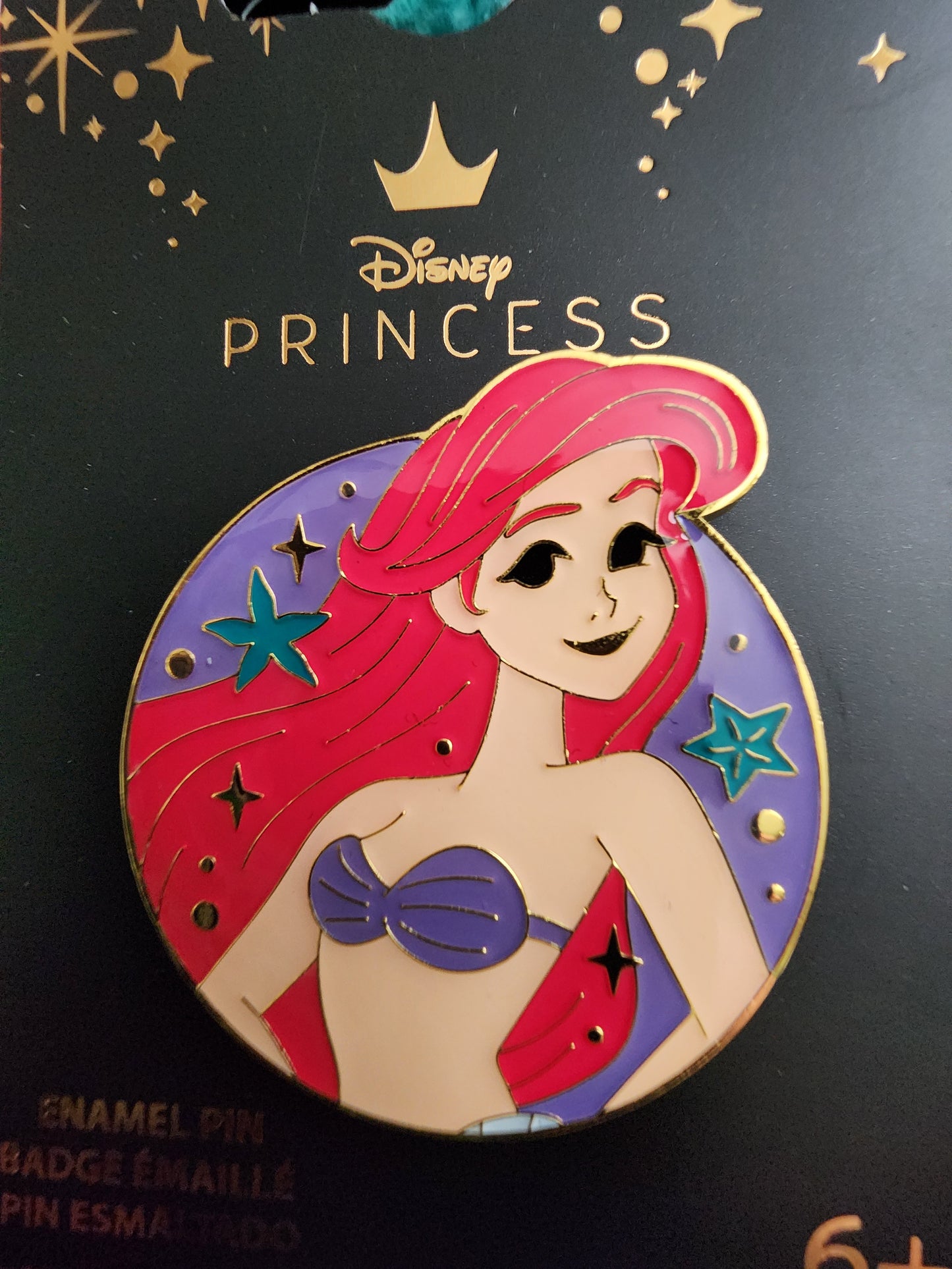 Loungefly Disney Ariel Little Mermaid Portrait Circular Pin