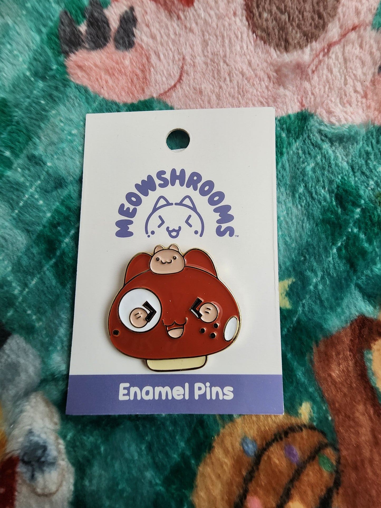 Meowshrooms with a Baby Meowshrooms Pin