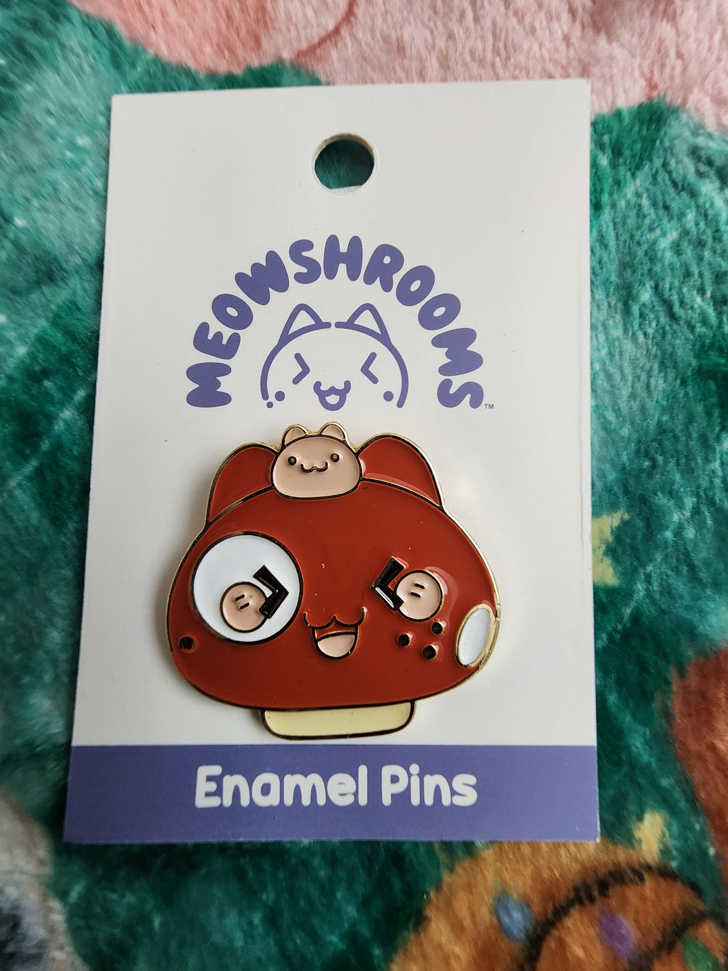 Meowshrooms with a Baby Meowshrooms Pin