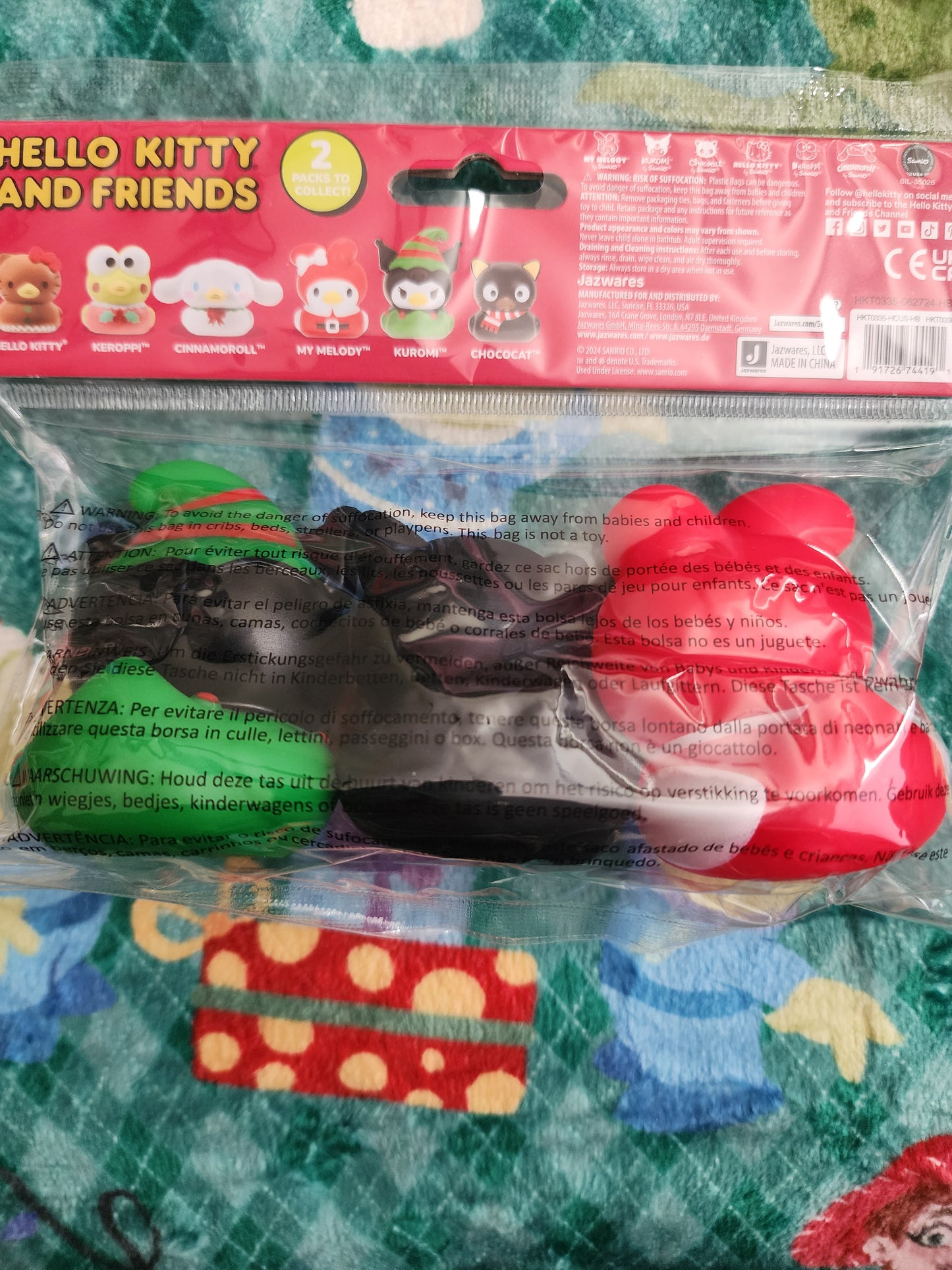 Hello Kitty and Friends Set of Holiday Rubber Duckies