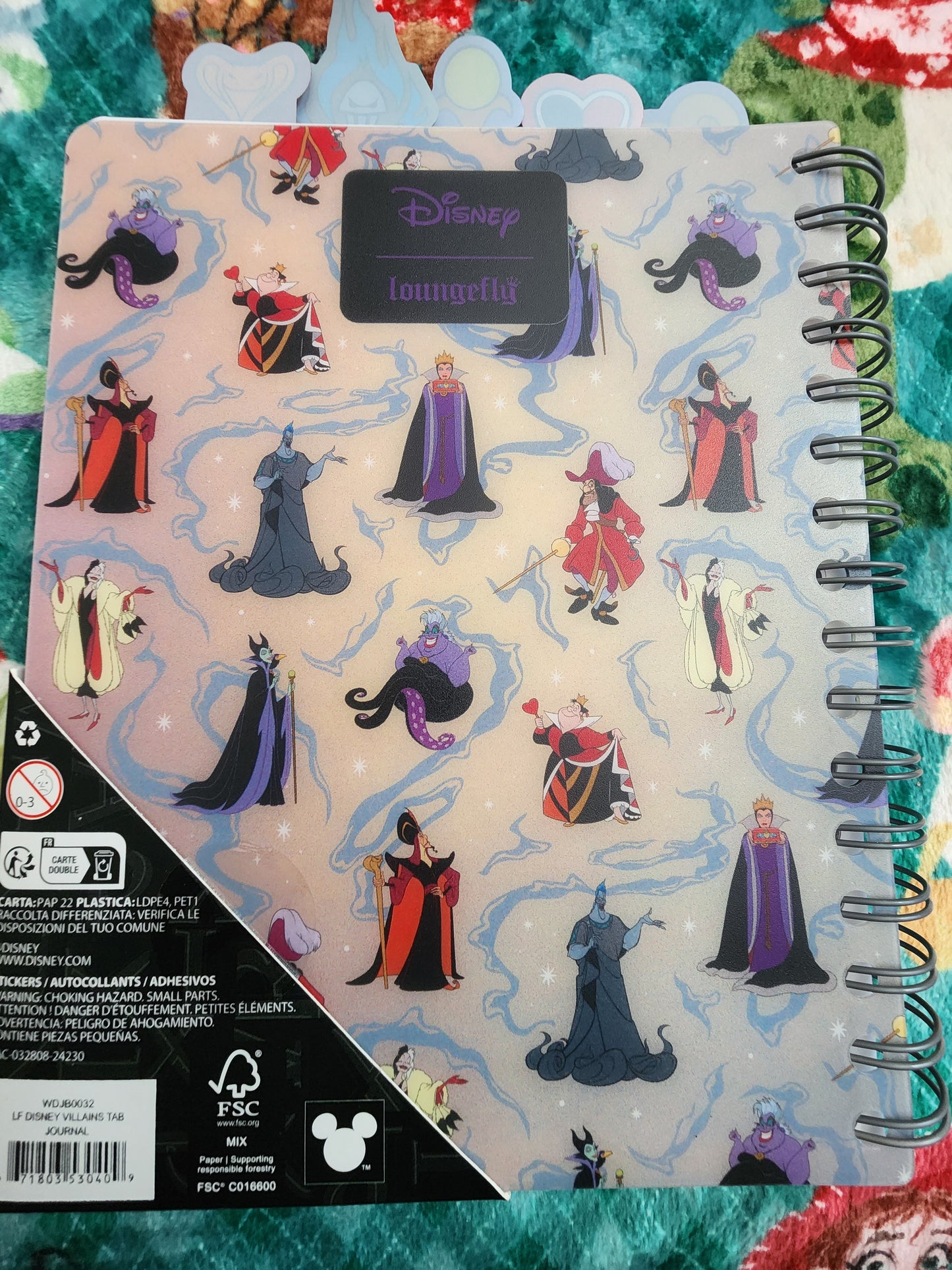 Loungefly Disney Villains Iridescent Notebook