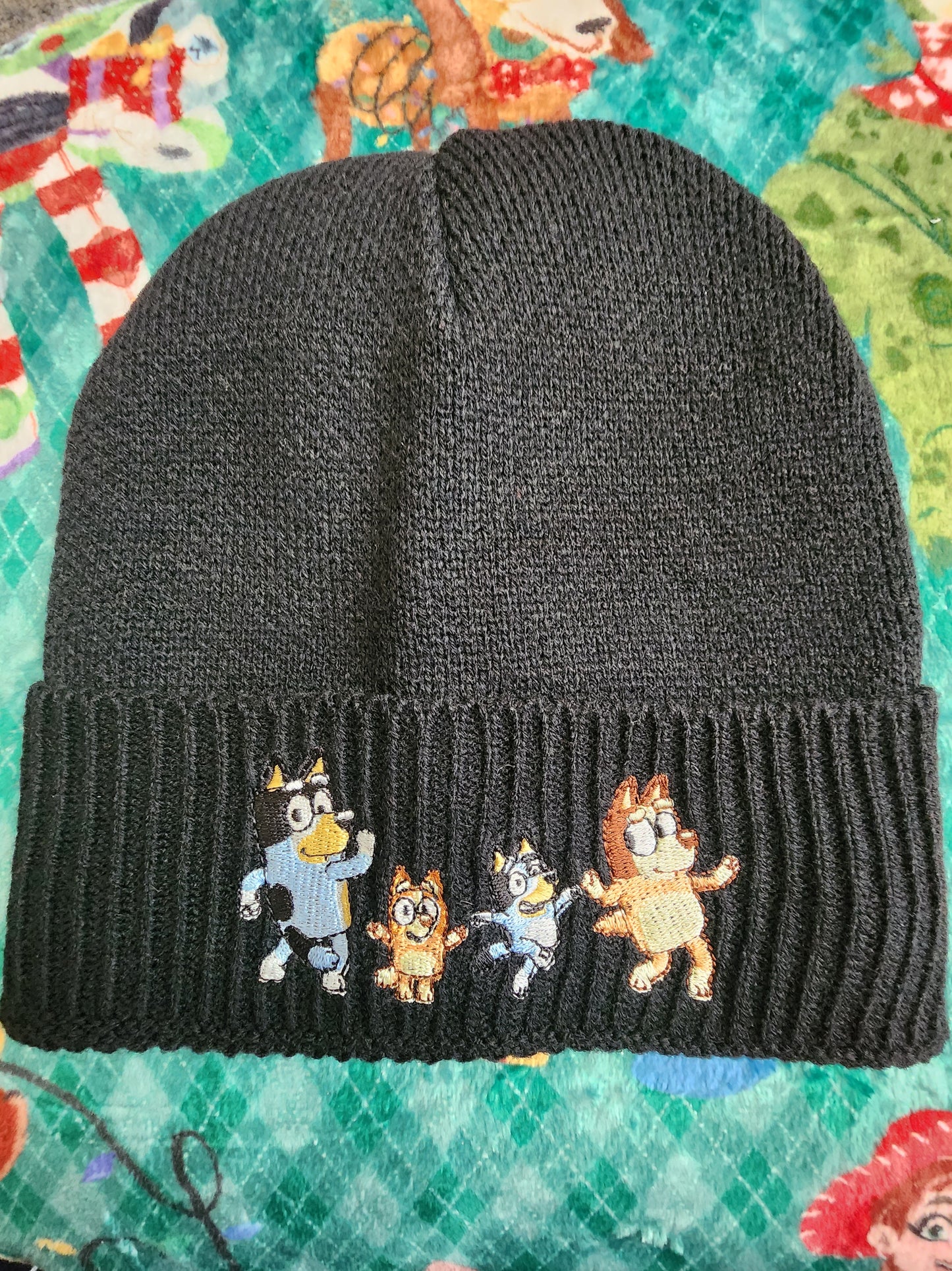 Blue Heeler Bluey and Family Beanie