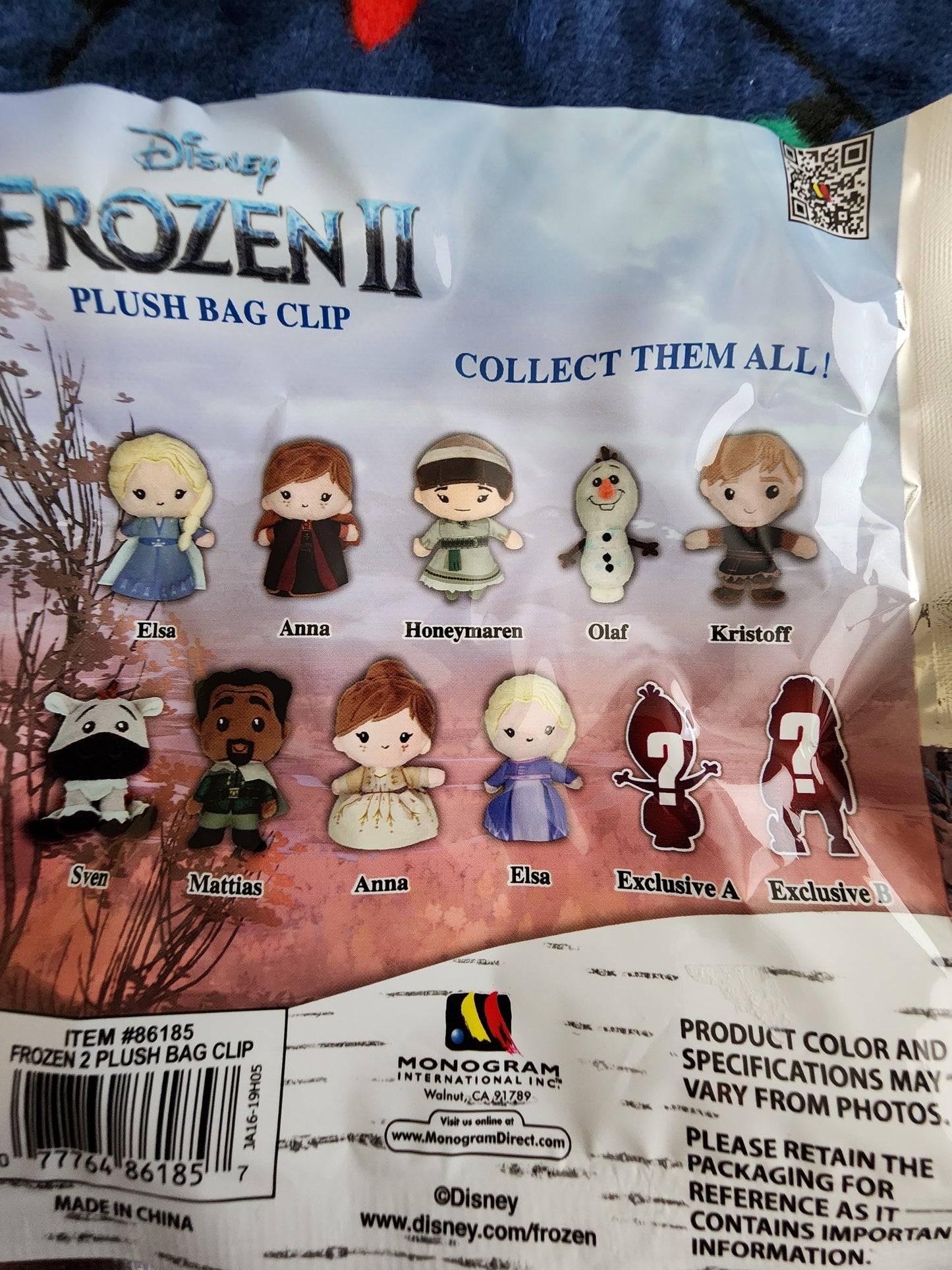 Disney Frozen 2 Characters Mystery Plush Bag Clips