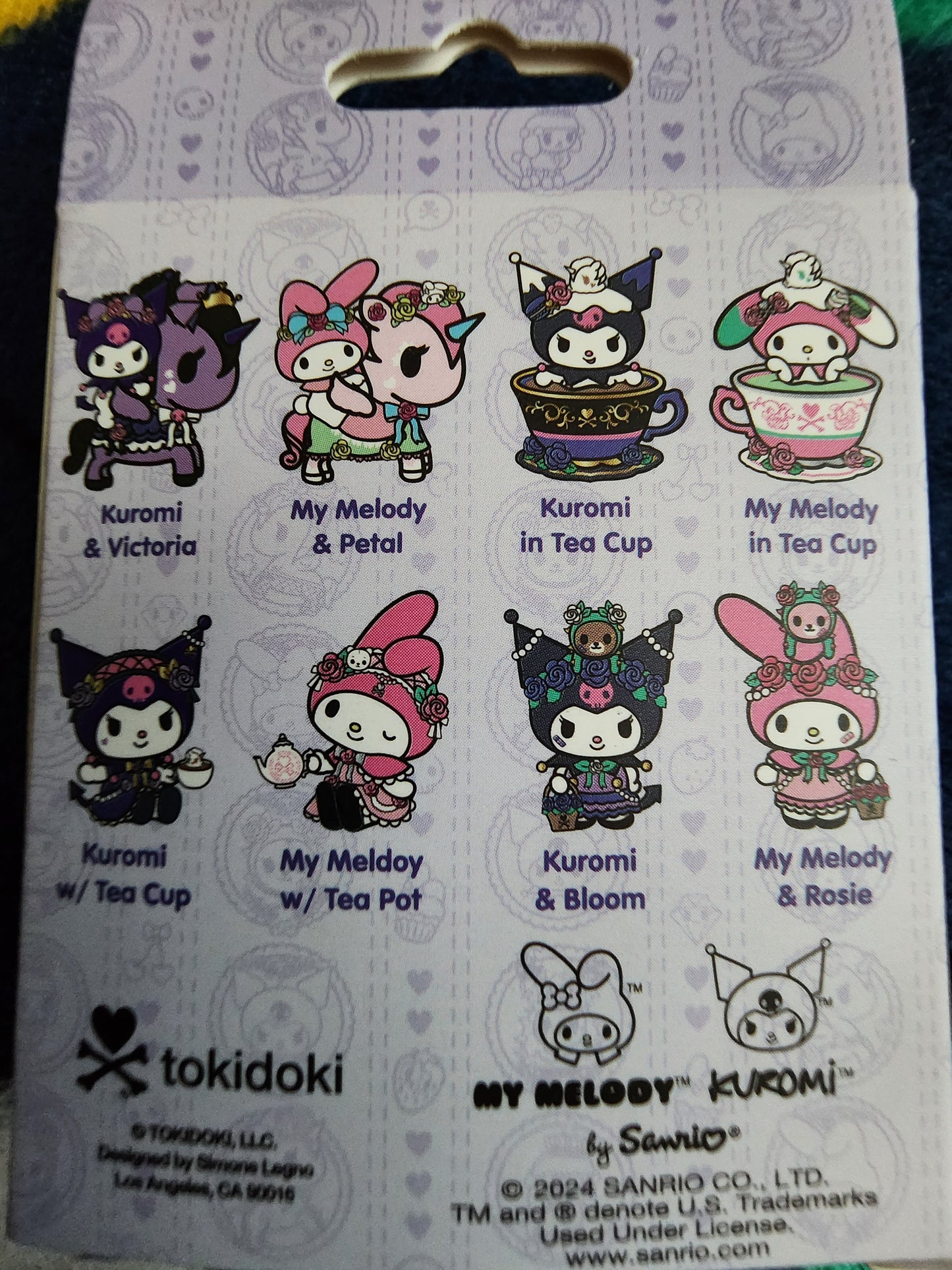 Tokidoki Kuromi & My Melody Tea Time Mystery Pins