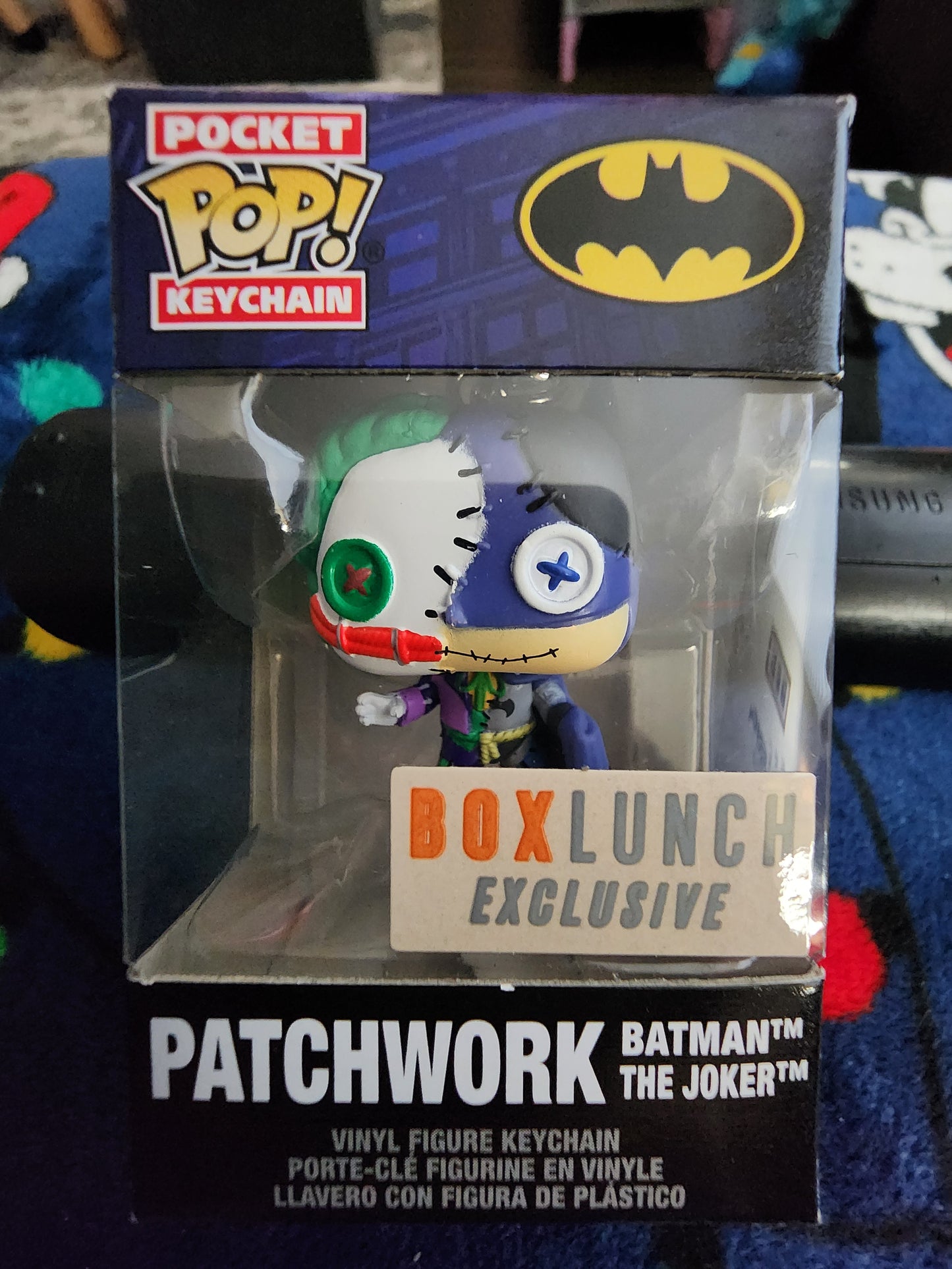 Funko Pop Exclusive Batman/Joker Patchwork Keychain