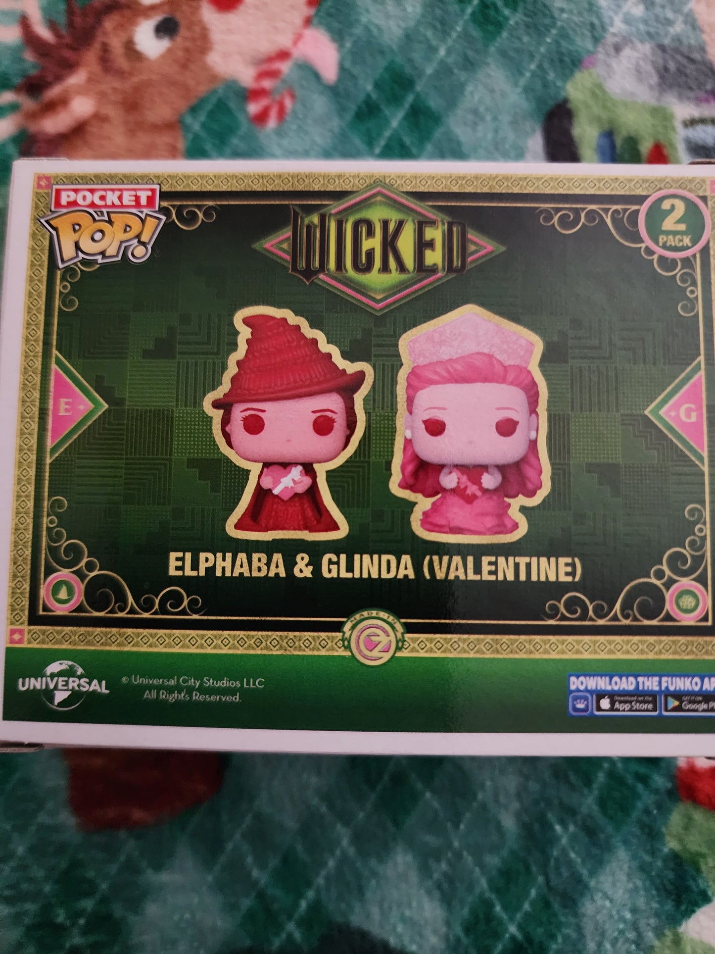 Funko Pocket Pop Wicked Glinda & Elphaba Valentine's Figure Set