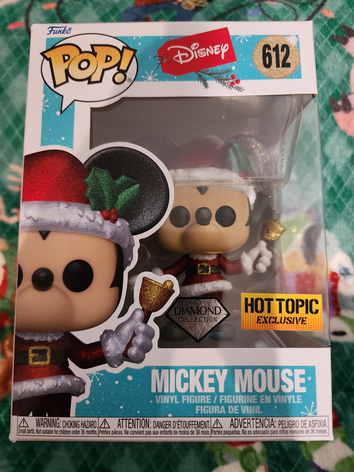 Funko Pop Exclusive Diamond Disney Mickey Mouse as Santa Claus Figure