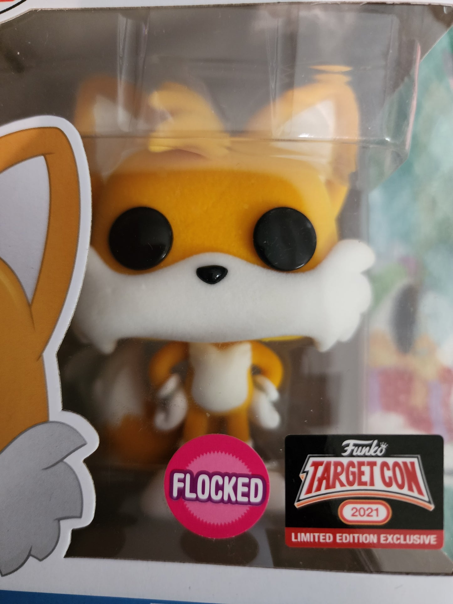 Funko Pop Exclusive Sonic the Hedgehog Tails Flocked Figure