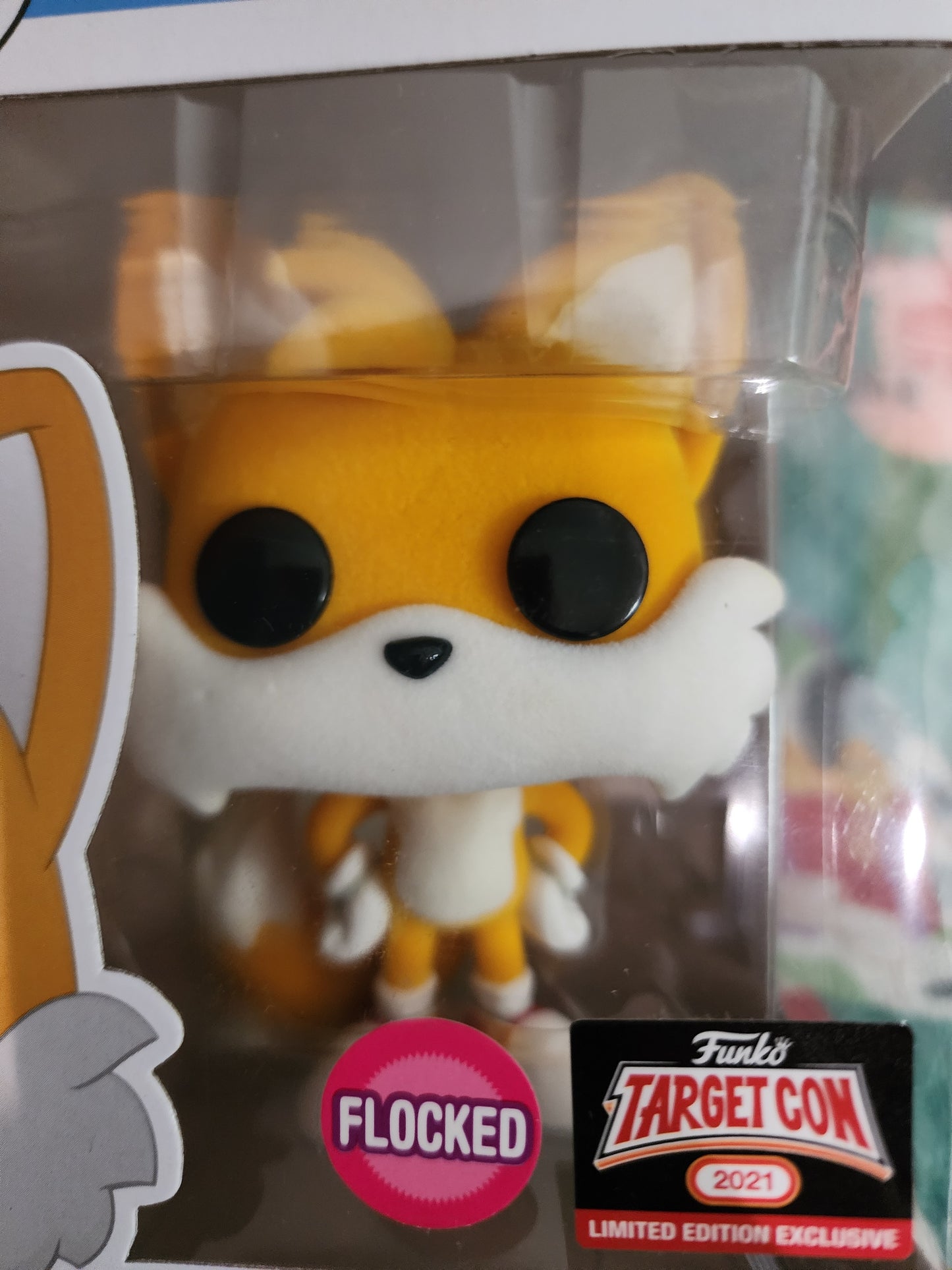 Funko Pop Exclusive Sonic the Hedgehog Tails Flocked Figure