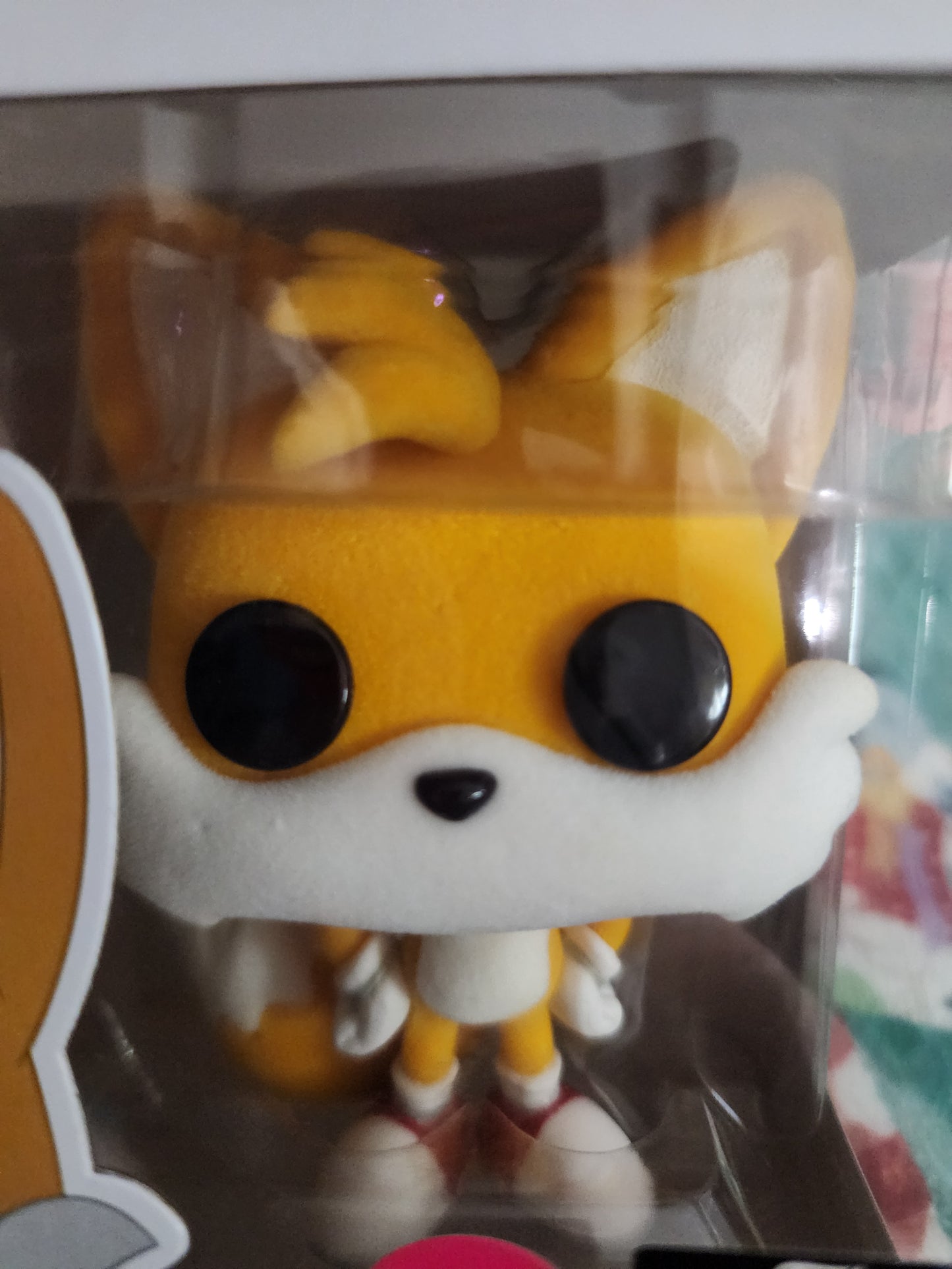 Funko Pop Exclusive Sonic the Hedgehog Tails Flocked Figure