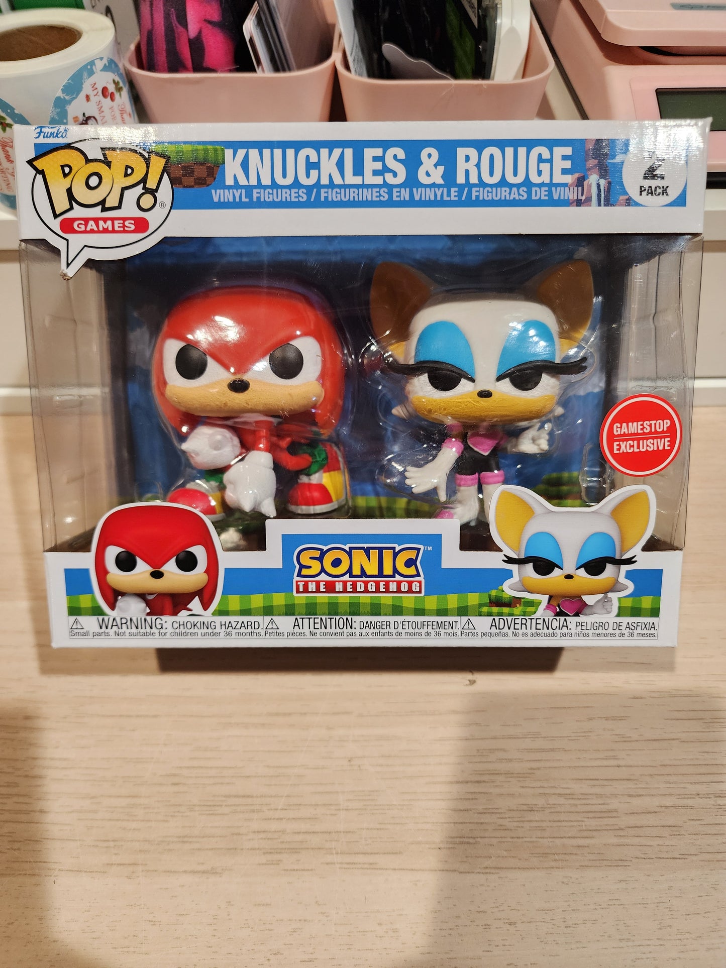 Sonic the Hedgehog Exclusive Knuckles & Rouge 2 pack Set