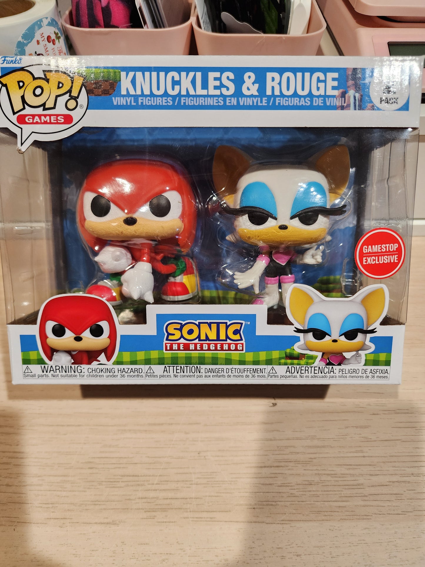 Sonic the Hedgehog Exclusive Knuckles & Rouge 2 pack Set