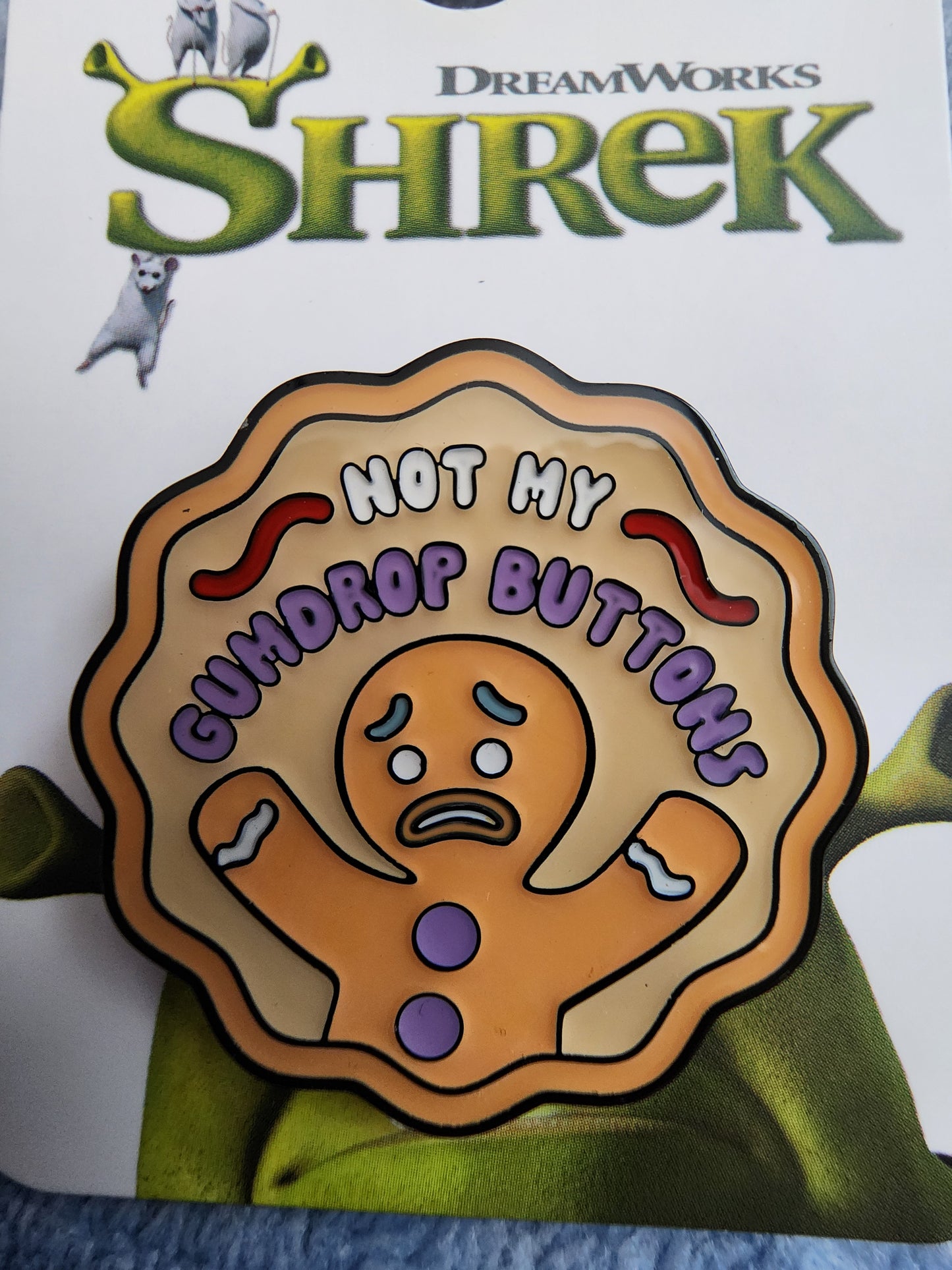 Shrek Gingerbread Man Not My Gumdrop Buttons