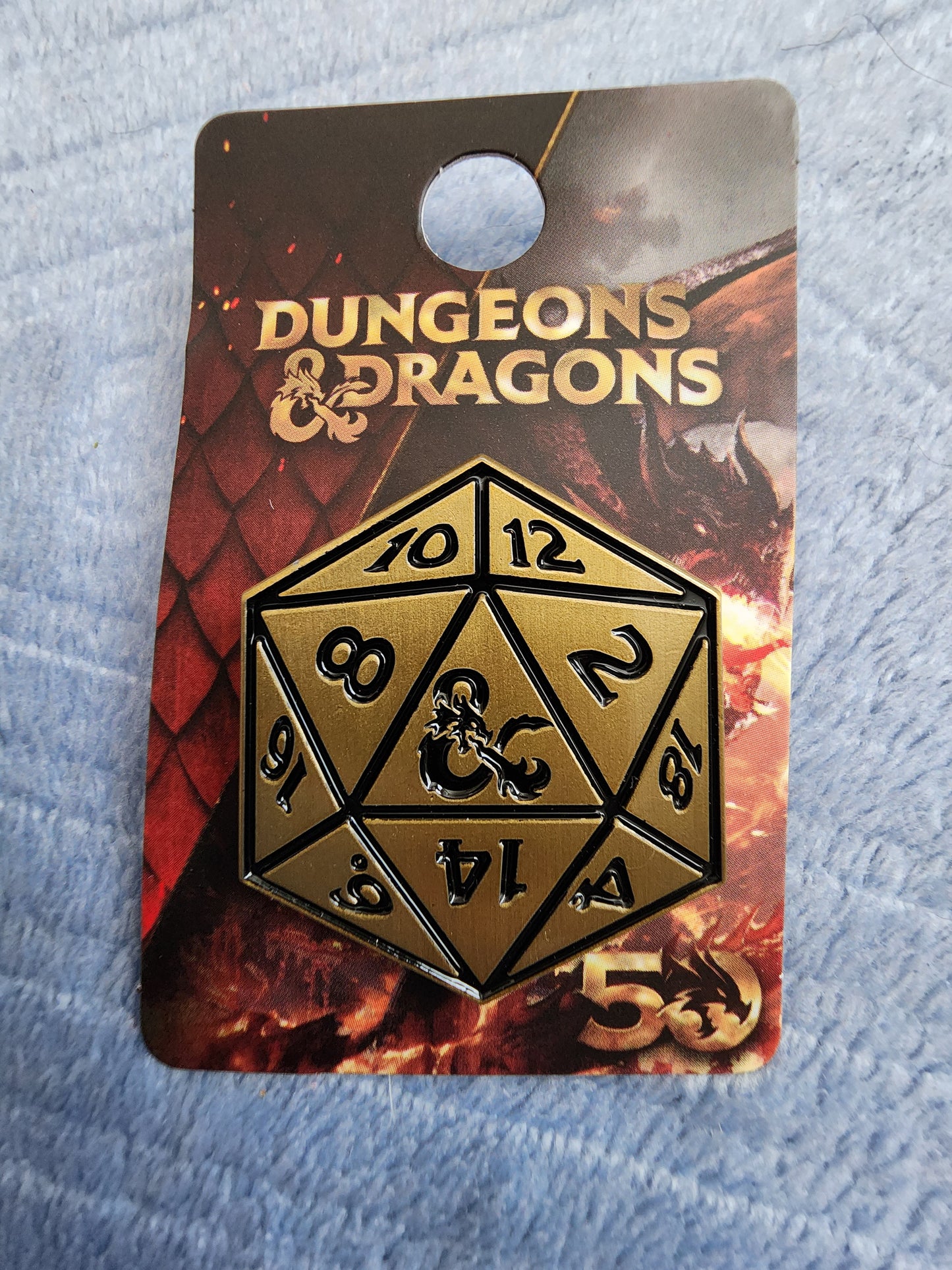 Dungeons and Dragons 50th Anniversary D-20 Pin