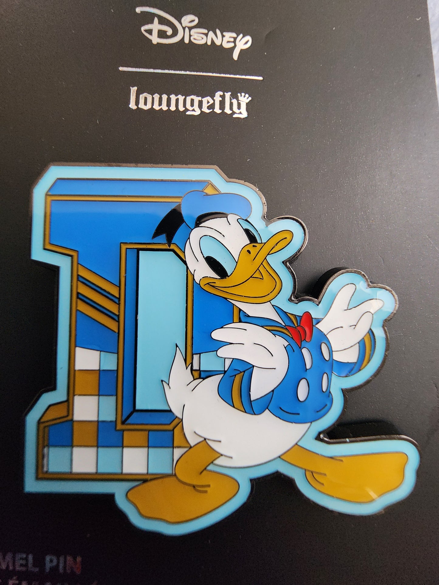 Loungefly Disney Donald Duck Varsity Letter Pin