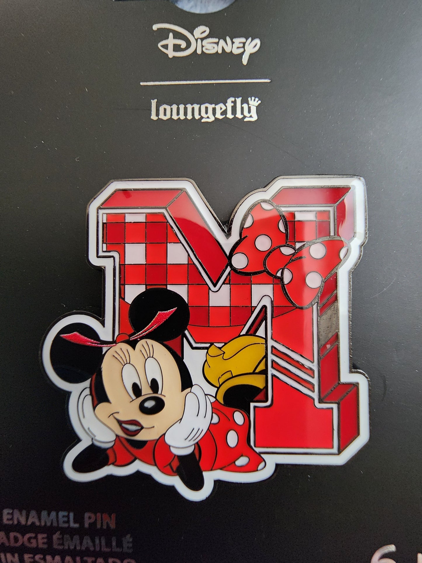 Loungefly Disney Minnie Mouse Varsity Letter Pin