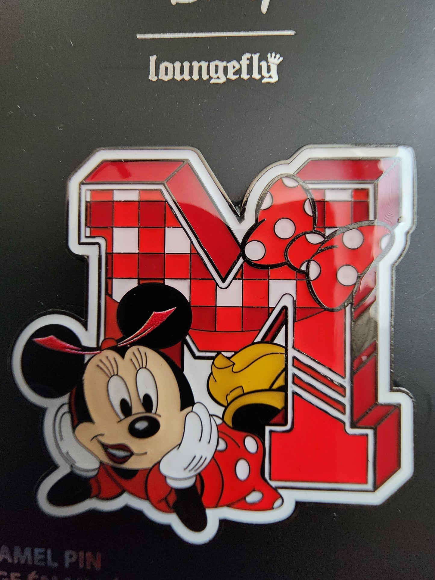 Loungefly Disney Minnie Mouse Varsity Letter Pin