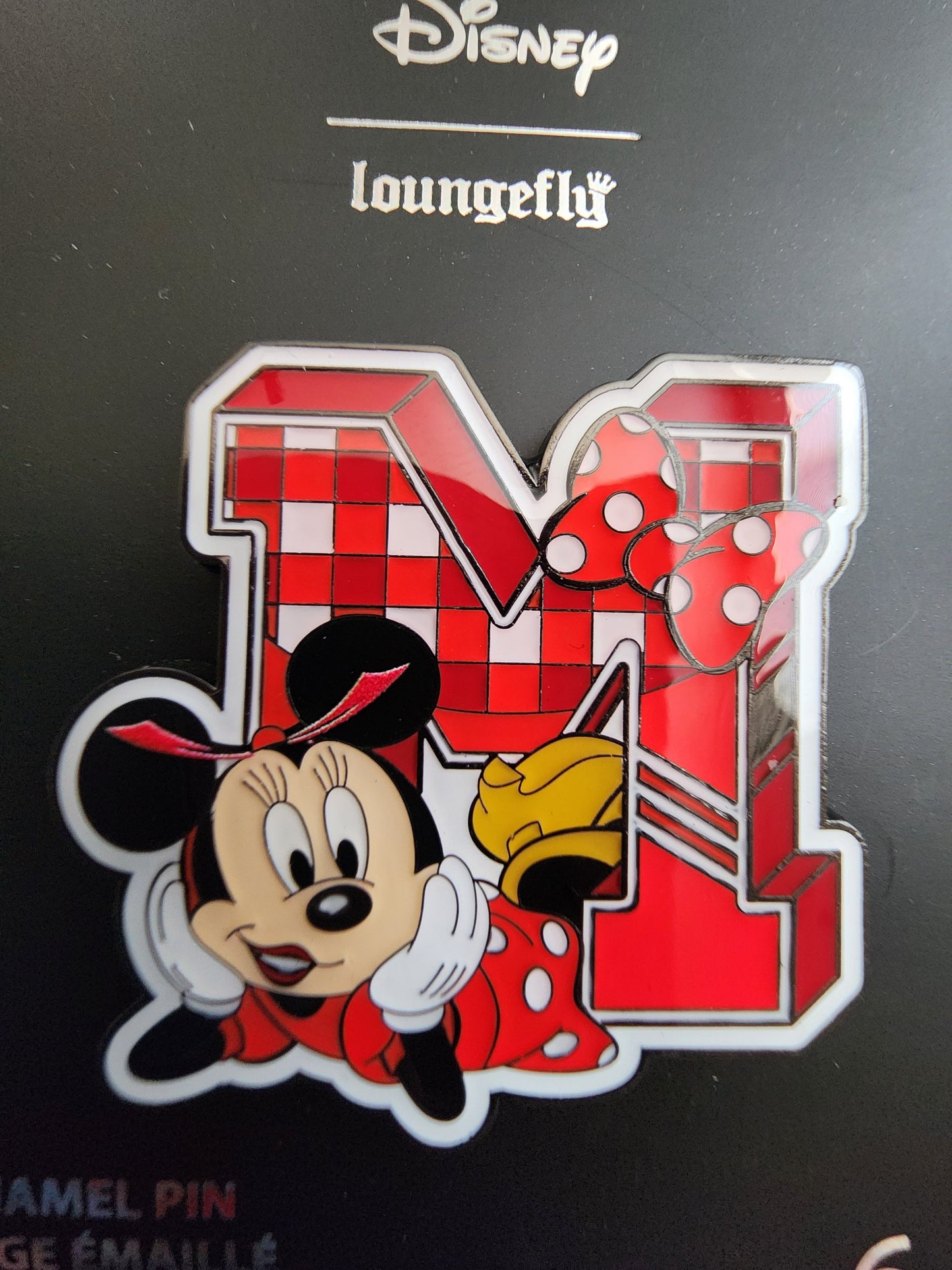 Loungefly Disney Minnie Mouse Varsity Letter Pin