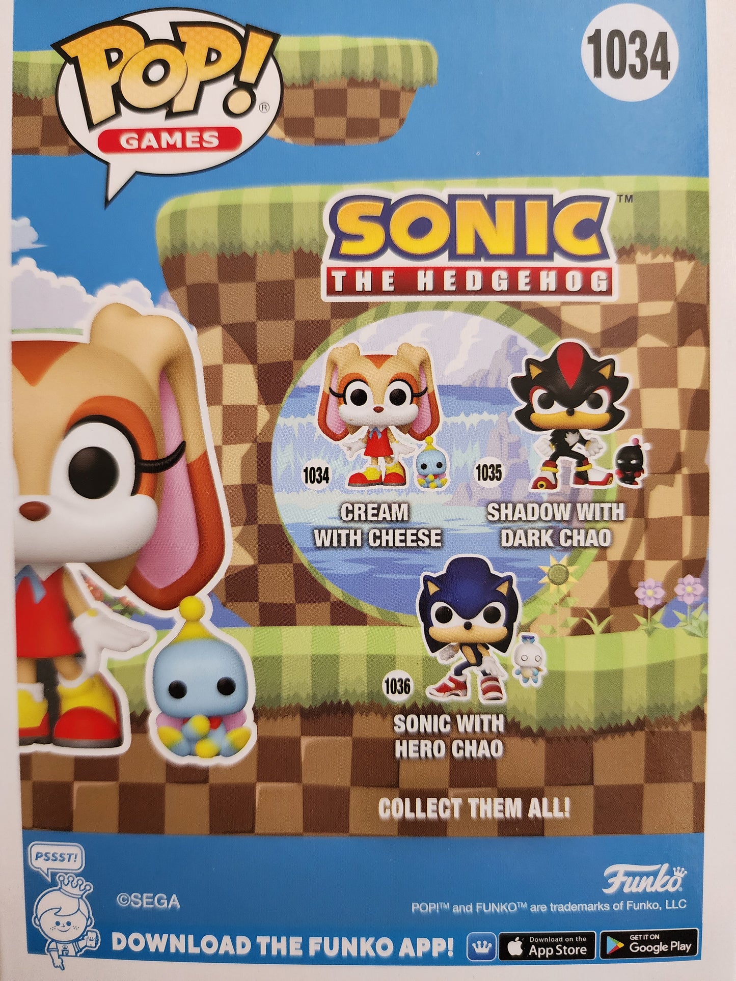 Funko Pop Sonic the Hedgehog Sonic with Hero Chao Figures