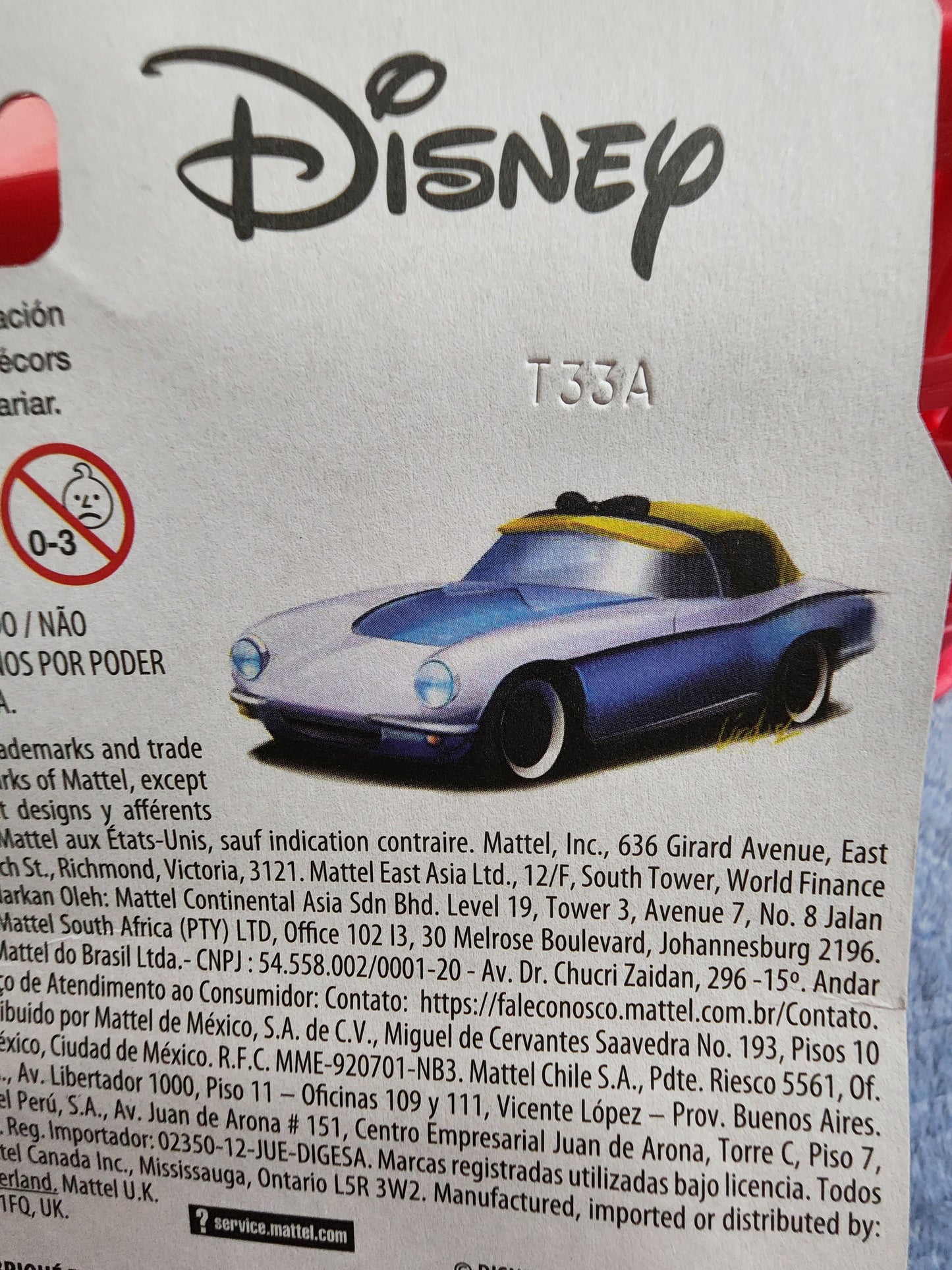 Hot Wheels Disney Alice in Wonderland Car