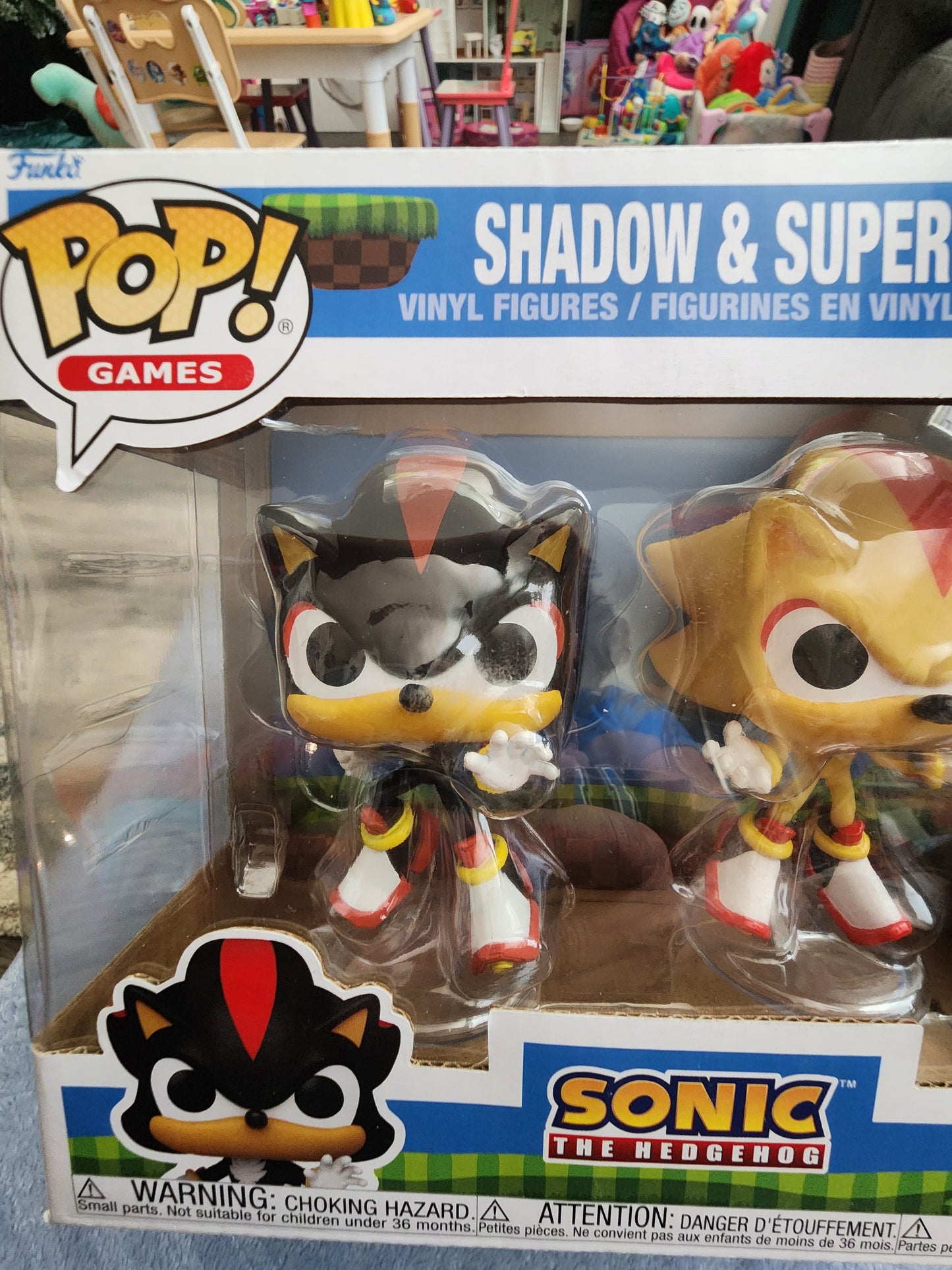 Funko Pop Exclusive Sonic the Hedgehog Shadow and Super Cute 2 pack Figure Set