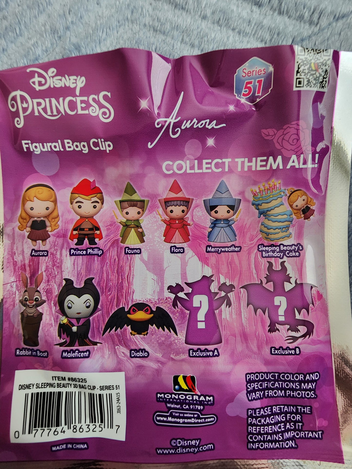 Disney Sleeping Beauty 65th Anniversary Mystery Bag Clips