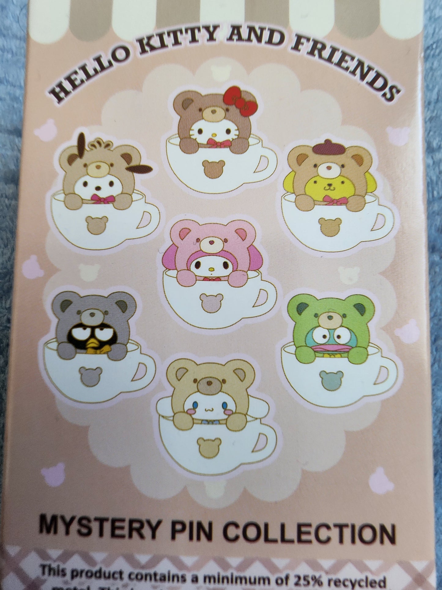 Loungefly Hello Kitty and Friends Latte Bear Tea Cup Mystery Pins