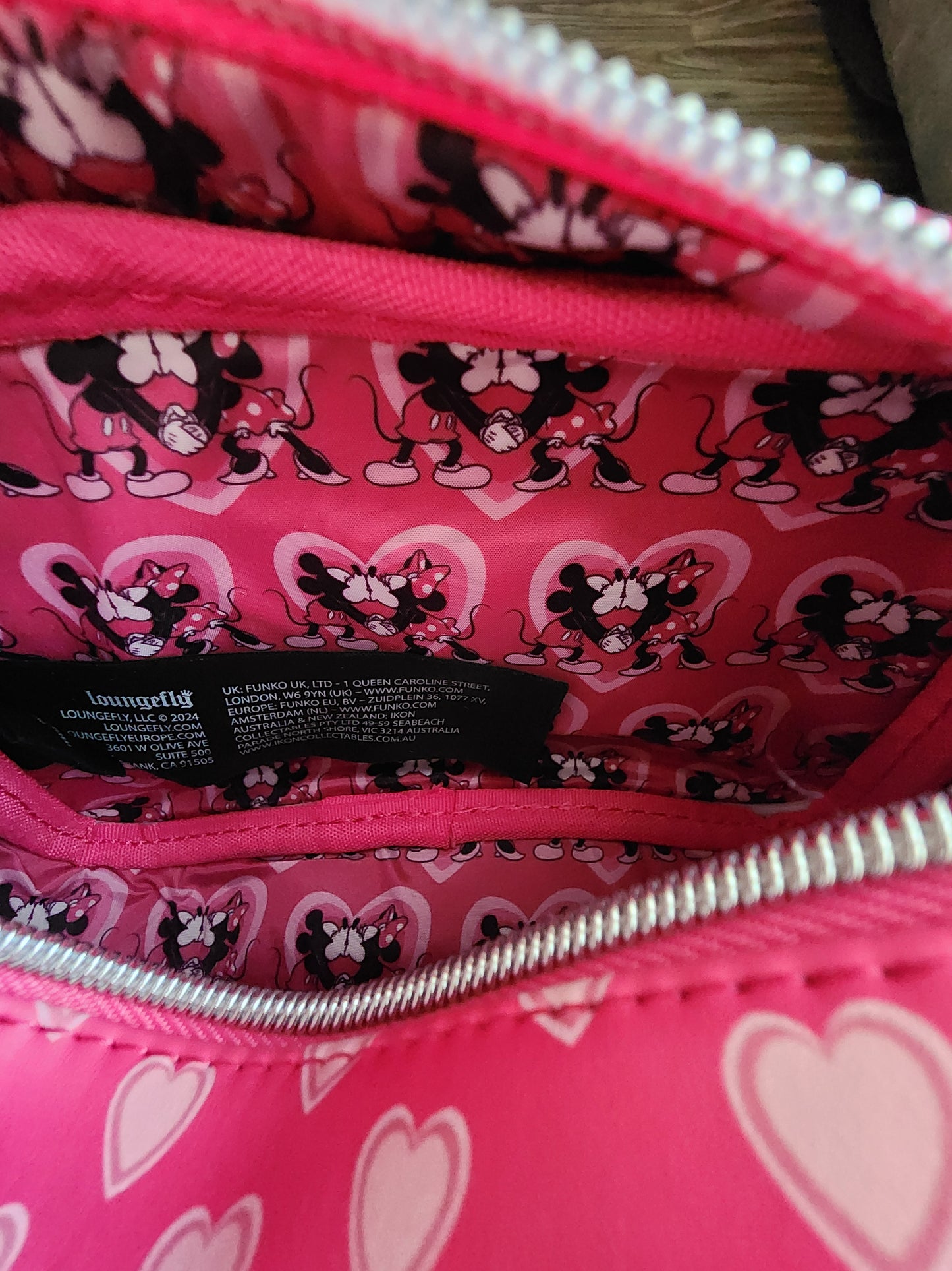 Loungefly Disney Mickey and Minnie Valentine's Cosmetic Bag