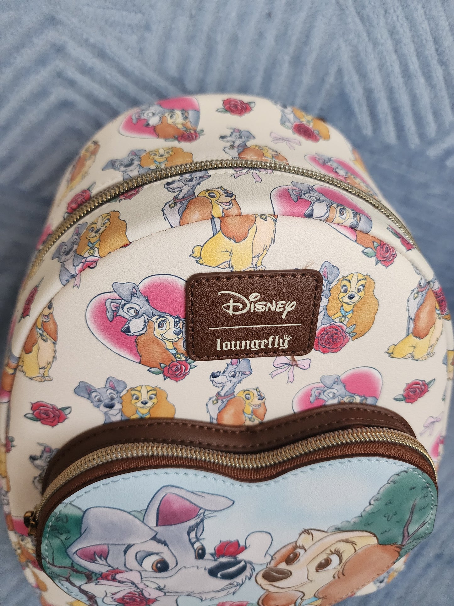 Loungefly Disney Lady and the Tramp Hearts and Roses Backpack