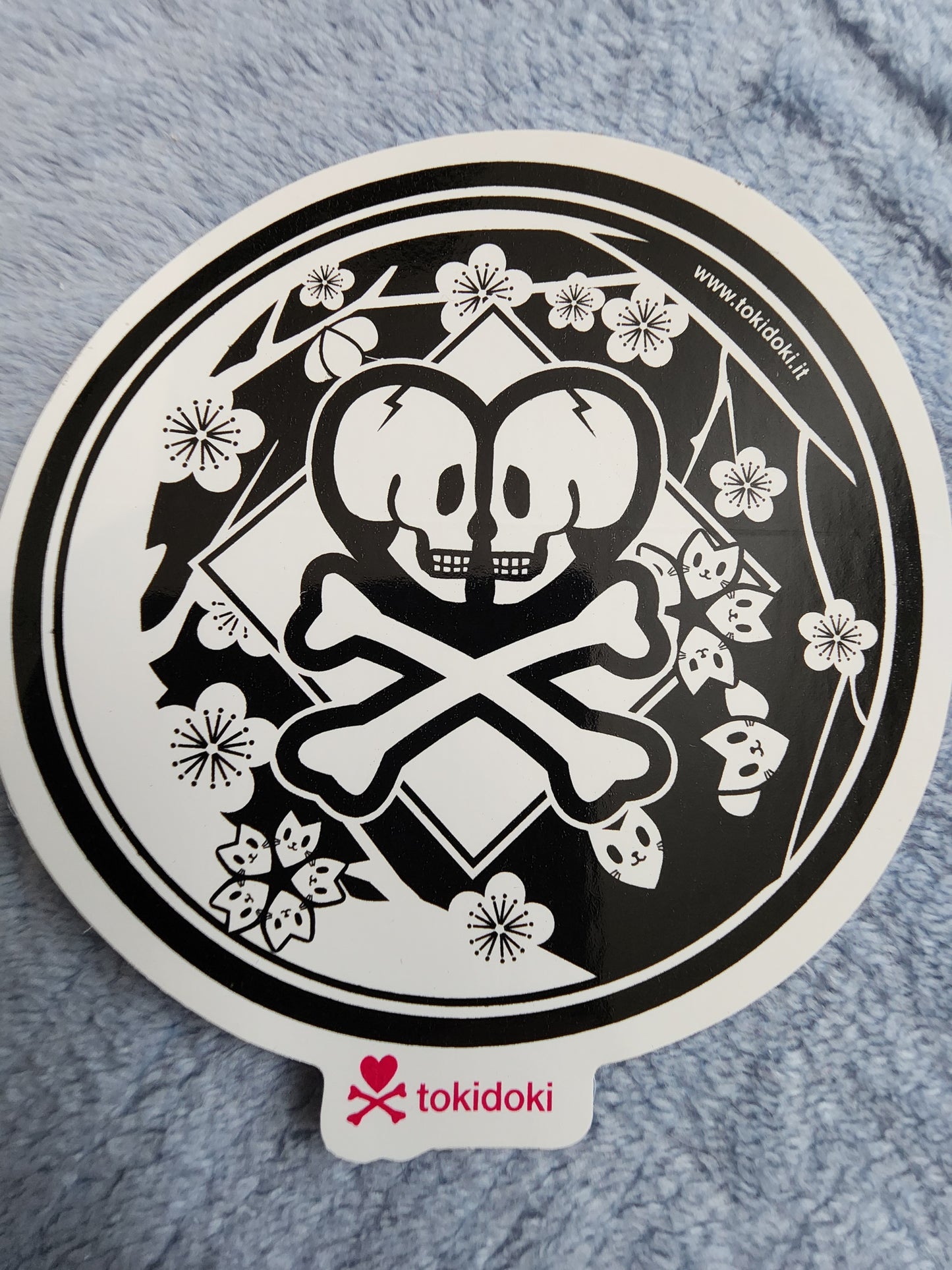 Tokidoki Sakura Double Skull Sticker