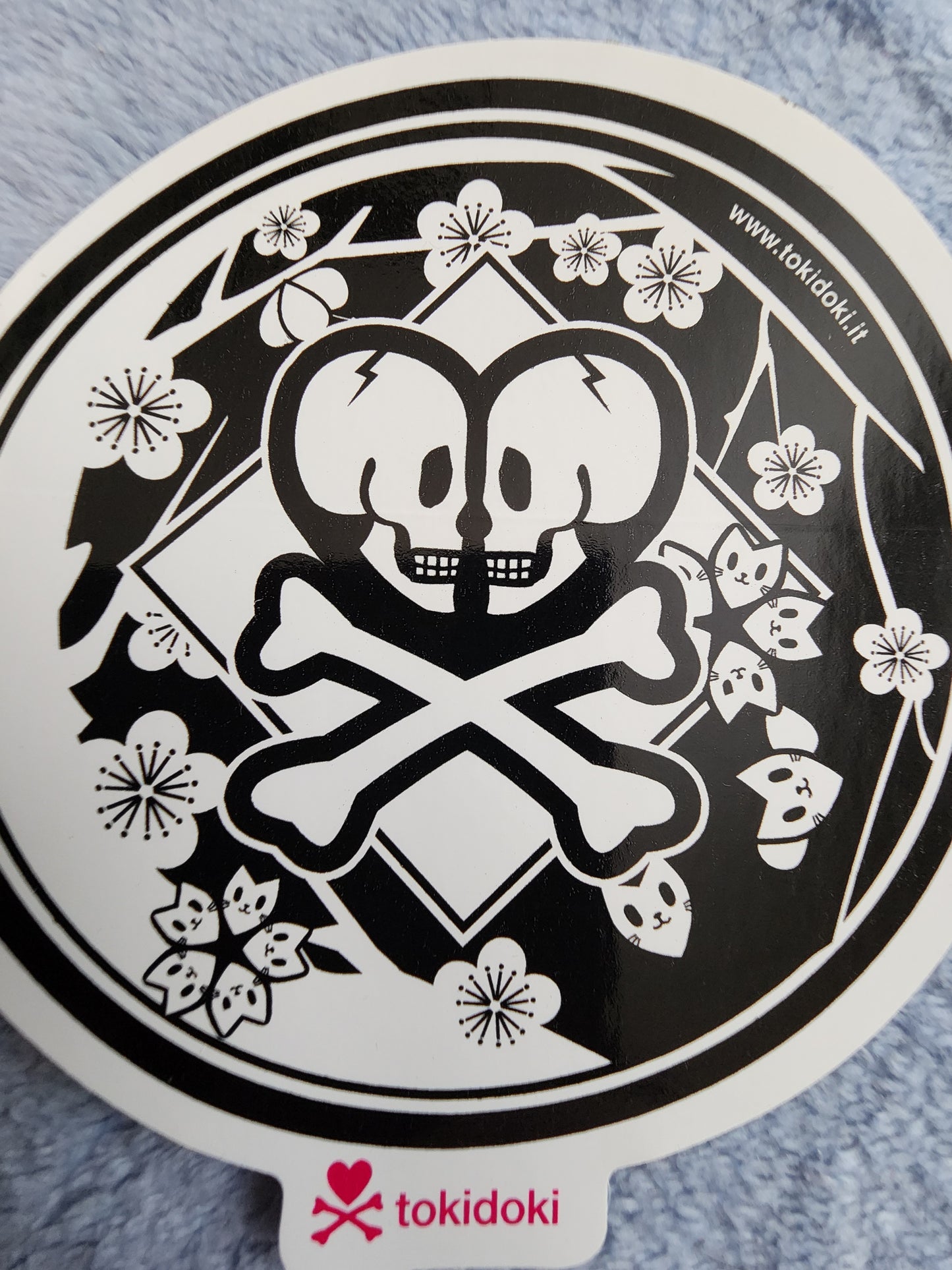 Tokidoki Sakura Double Skull Sticker