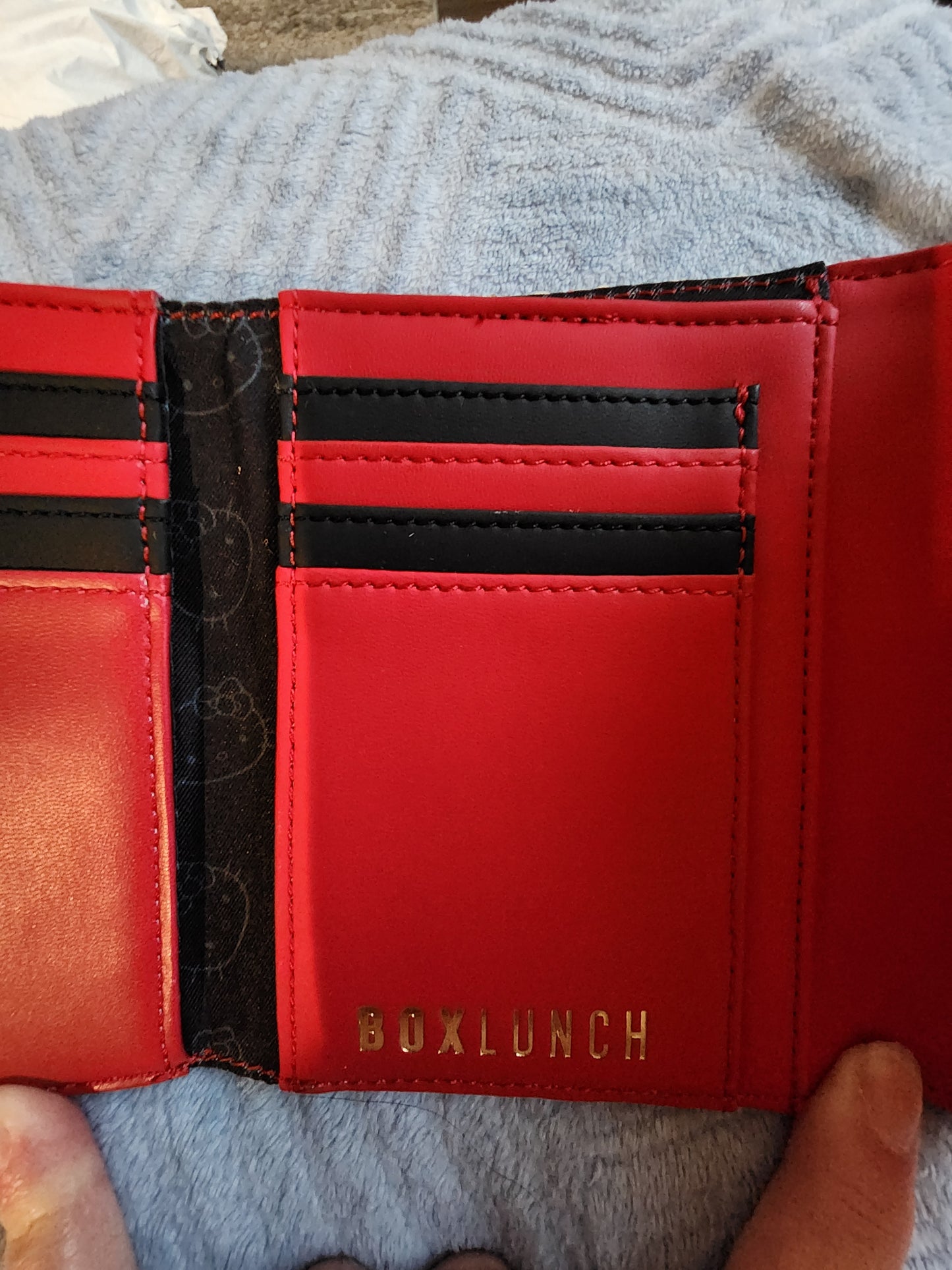 Hello Kitty Red Plaid Flower Wallet