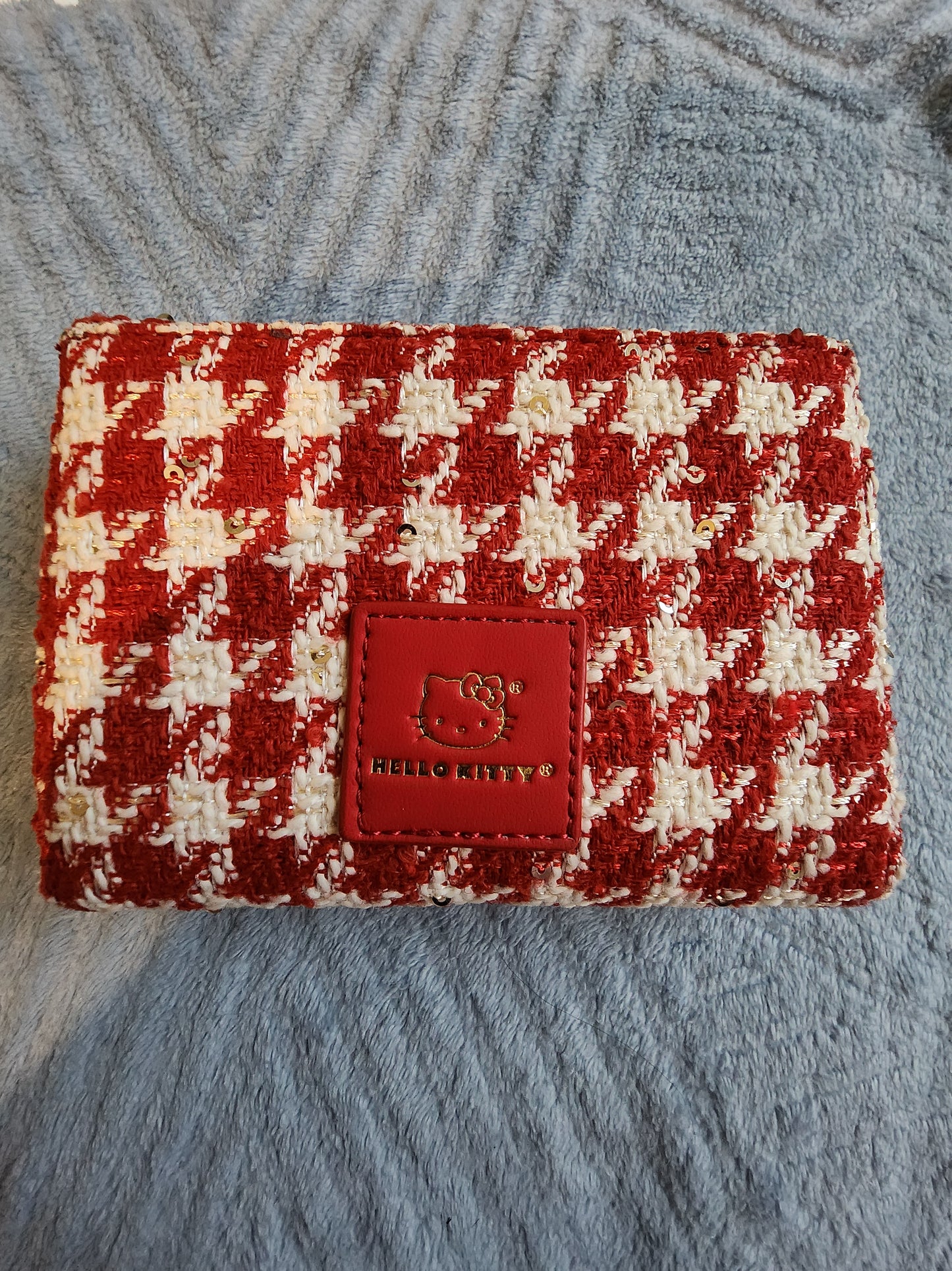Hello Kitty Red Plaid Flower Wallet