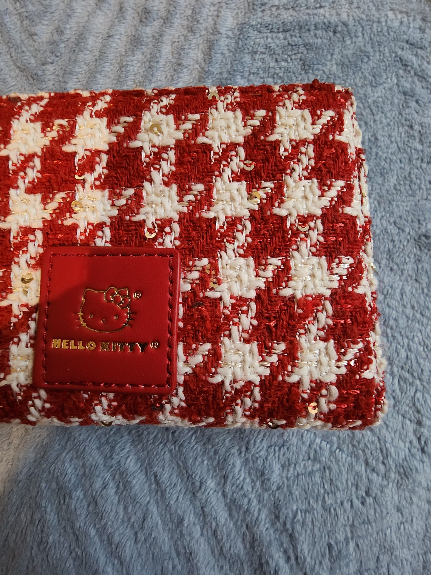 Hello Kitty Red Plaid Flower Wallet