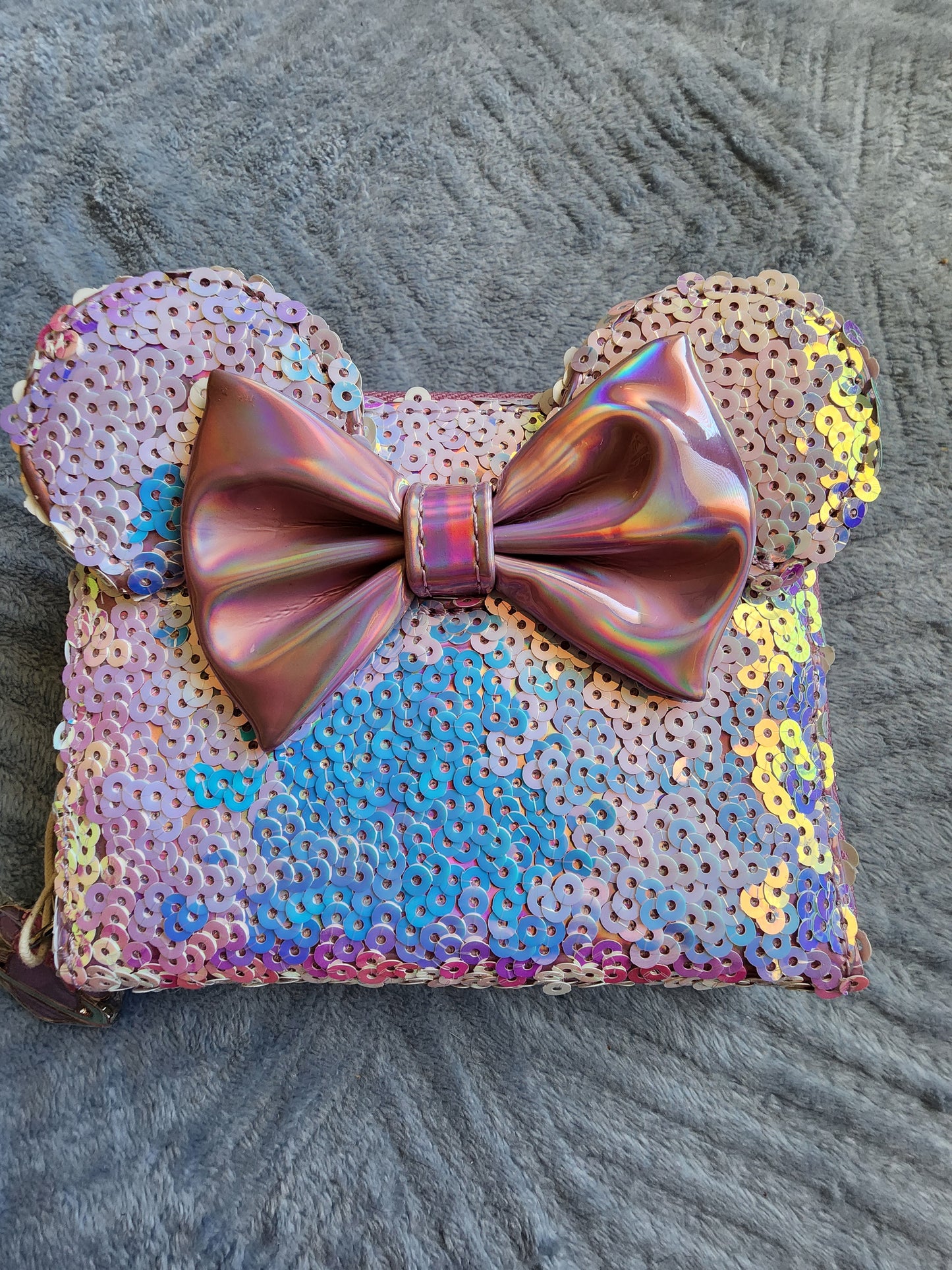 Loungefly Disney Minnie Mouse Holographic Outer Space Sequined Wallet