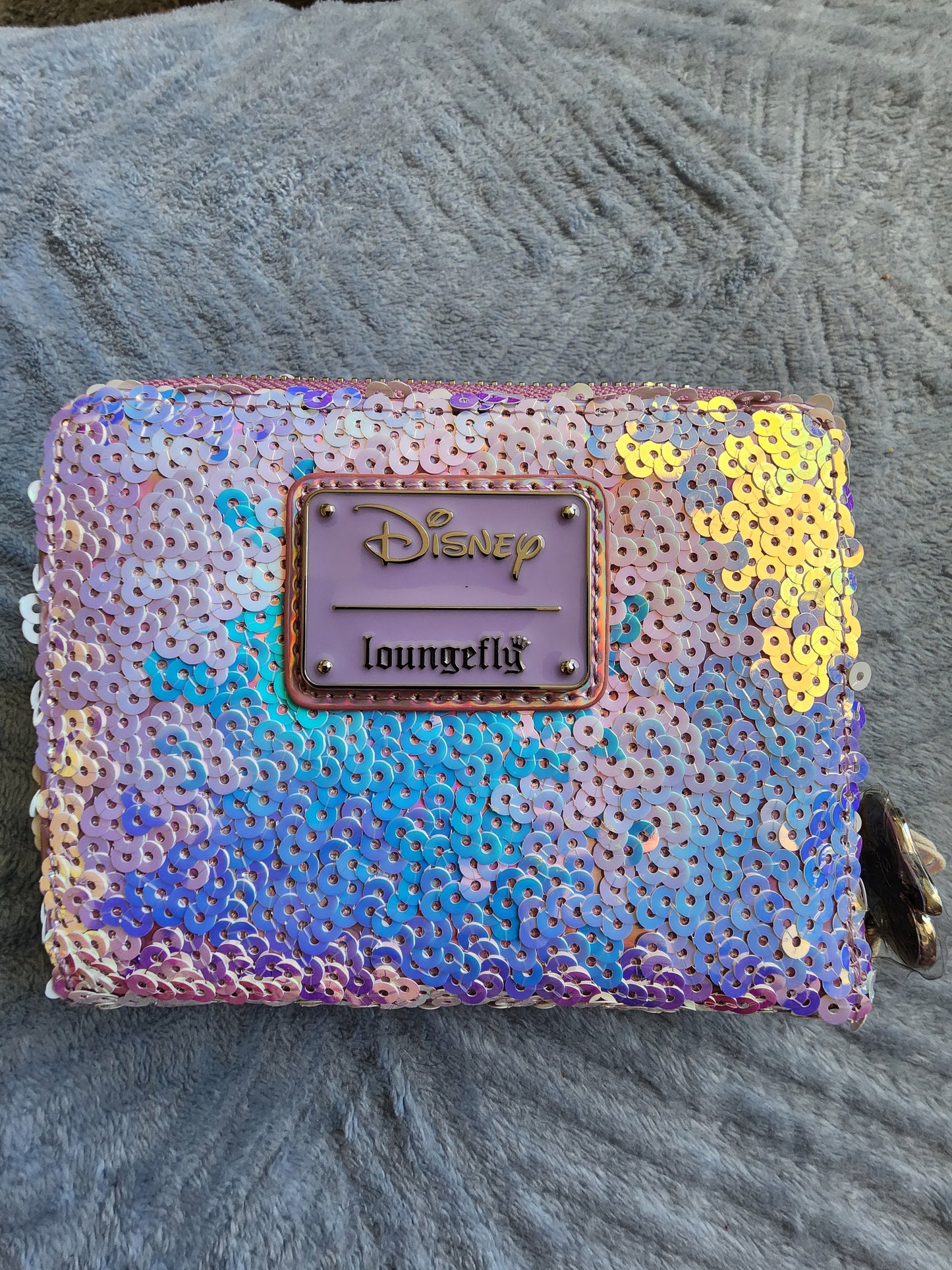 Loungefly Disney Minnie Mouse Holographic Outer Space Sequined Wallet